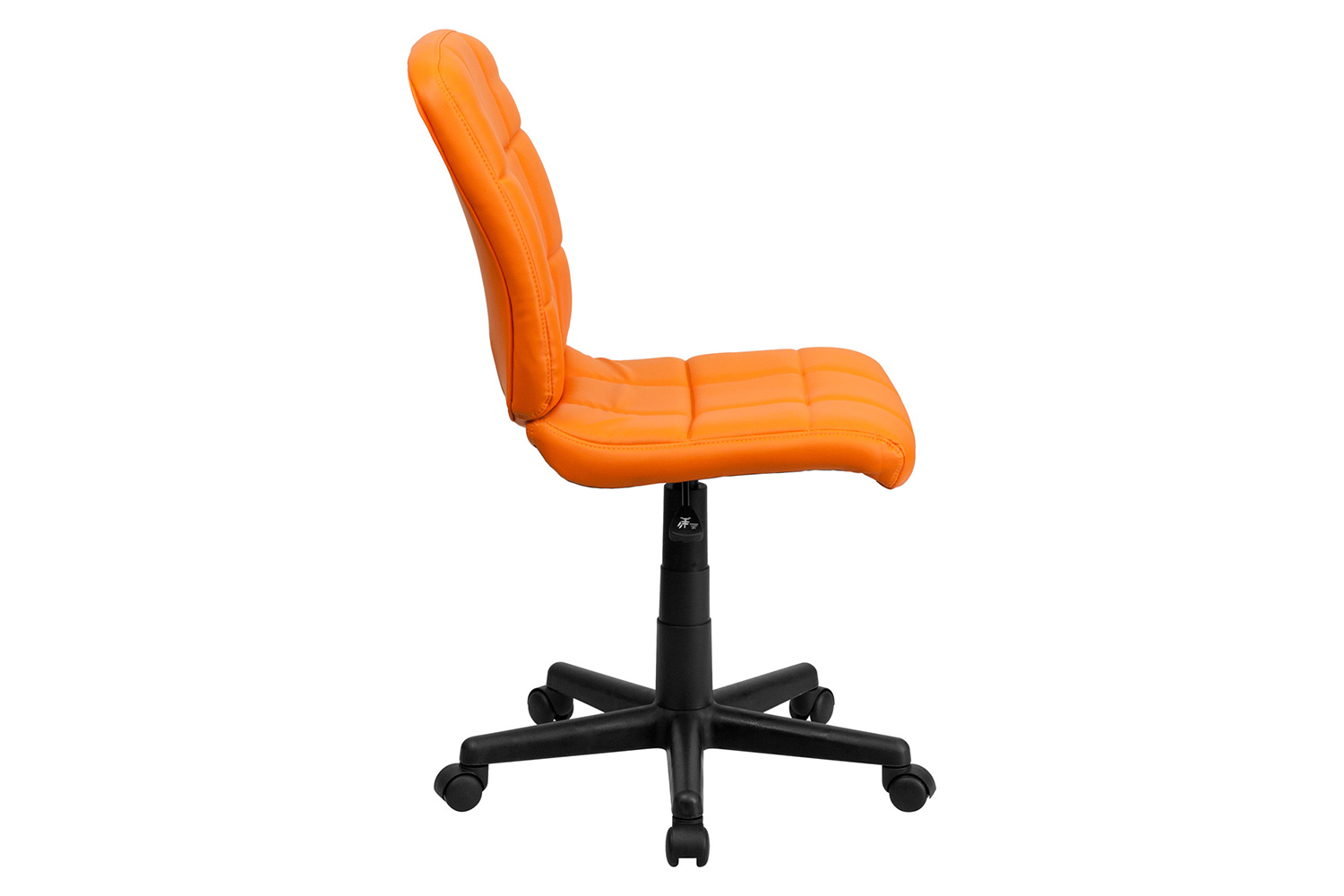 BLNK Clayton Vinyl Mid-Back Quilted Swivel Task Office Chair - Orange