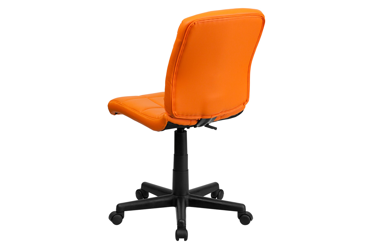 BLNK Clayton Vinyl Mid-Back Quilted Swivel Task Office Chair - Orange