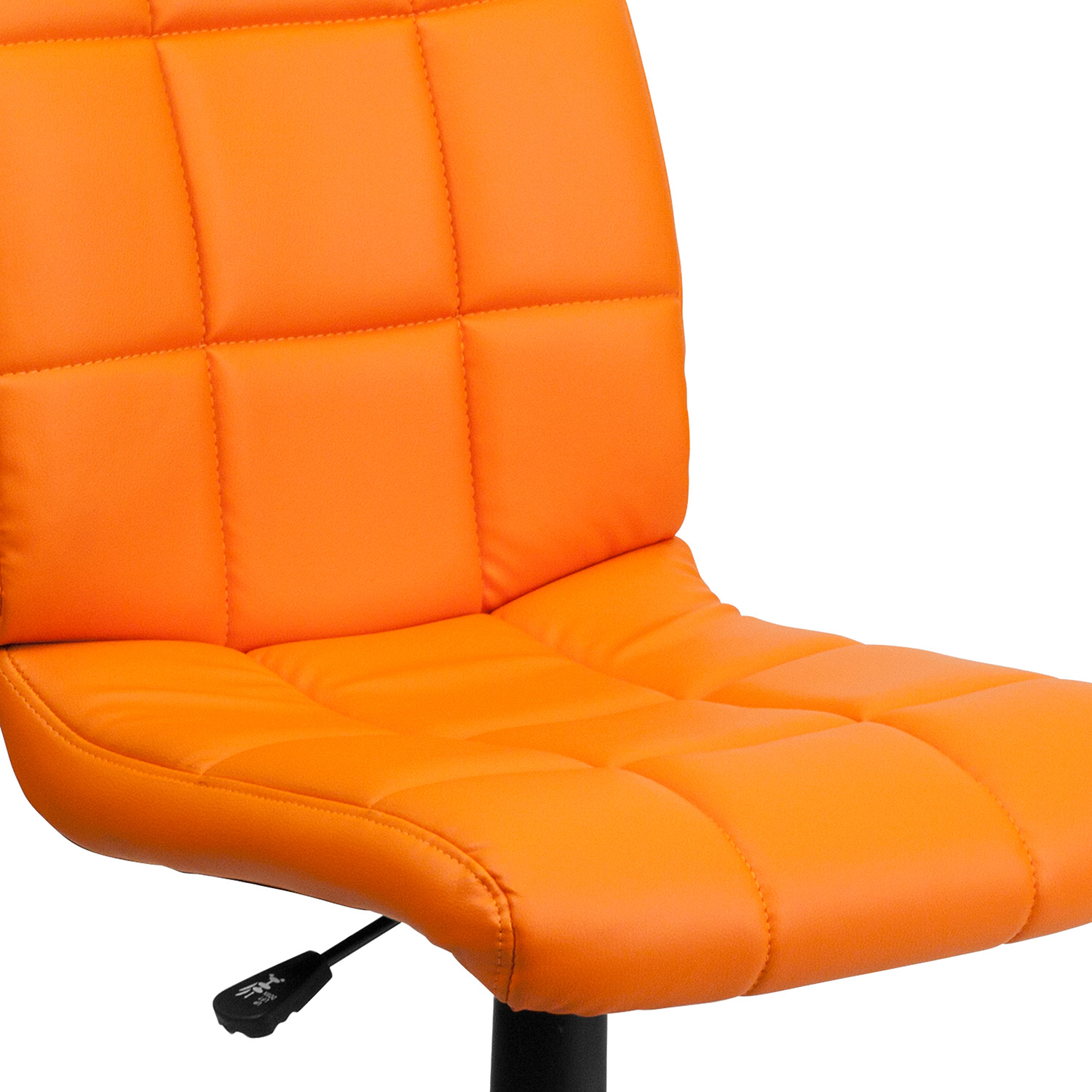 BLNK Clayton Vinyl Mid-Back Quilted Swivel Task Office Chair - Orange