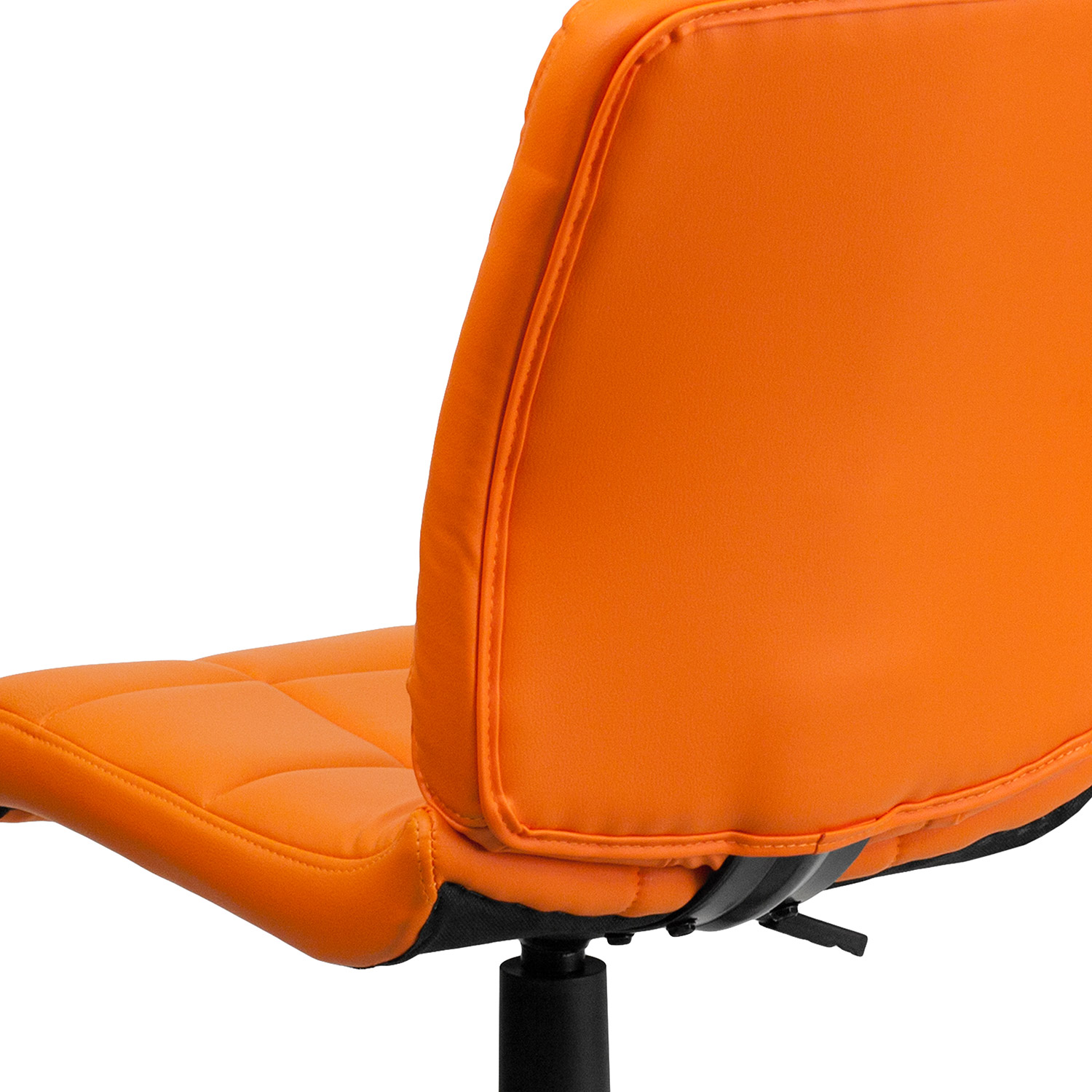 BLNK Clayton Vinyl Mid-Back Quilted Swivel Task Office Chair - Orange