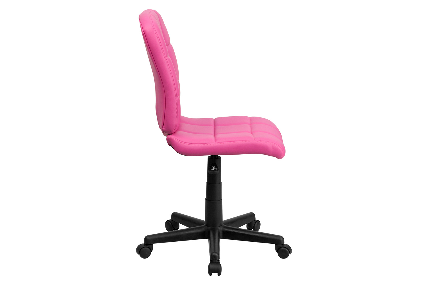 BLNK Clayton Vinyl Mid-Back Quilted Swivel Task Office Chair - Pink