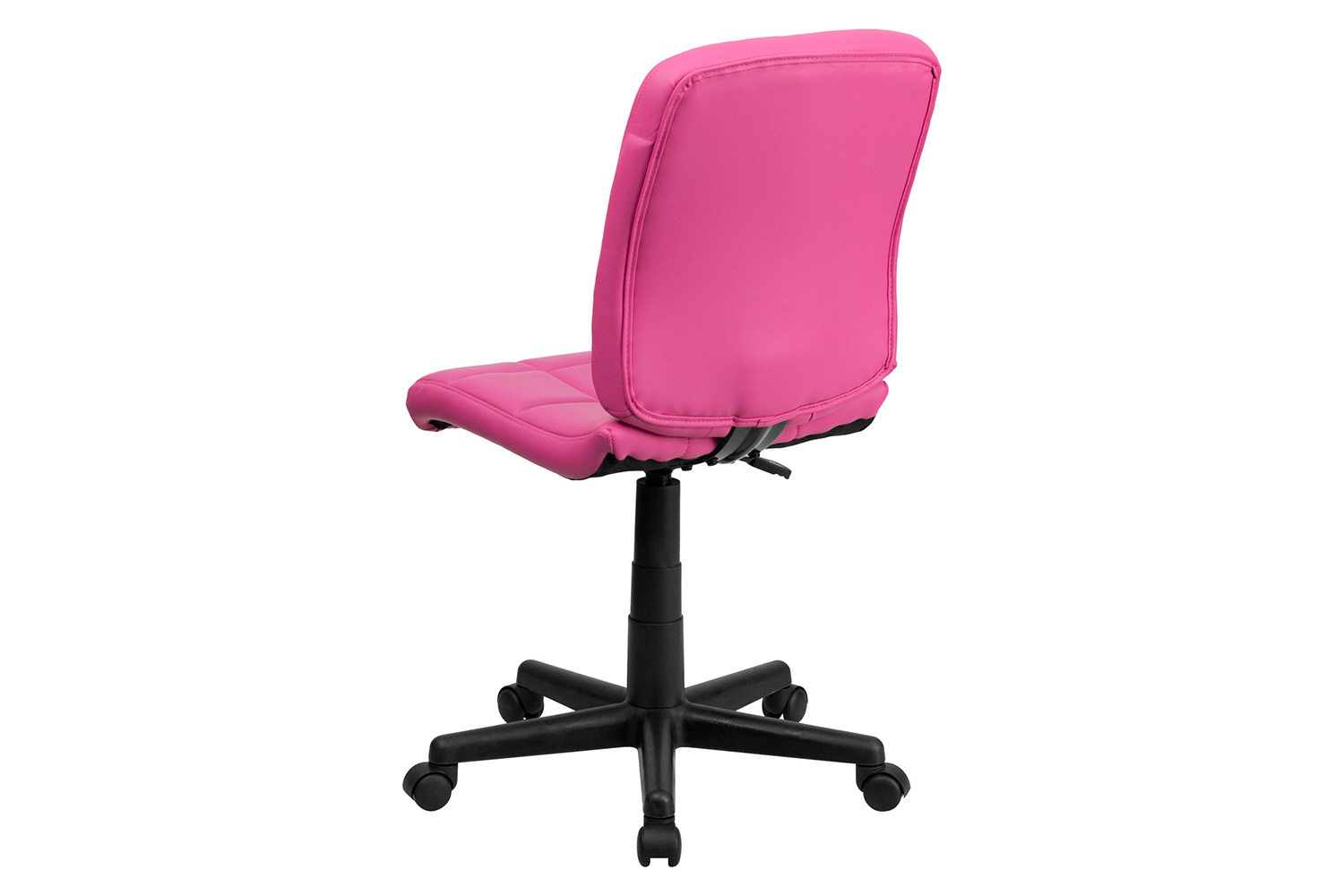 BLNK Clayton Vinyl Mid-Back Quilted Swivel Task Office Chair - Pink