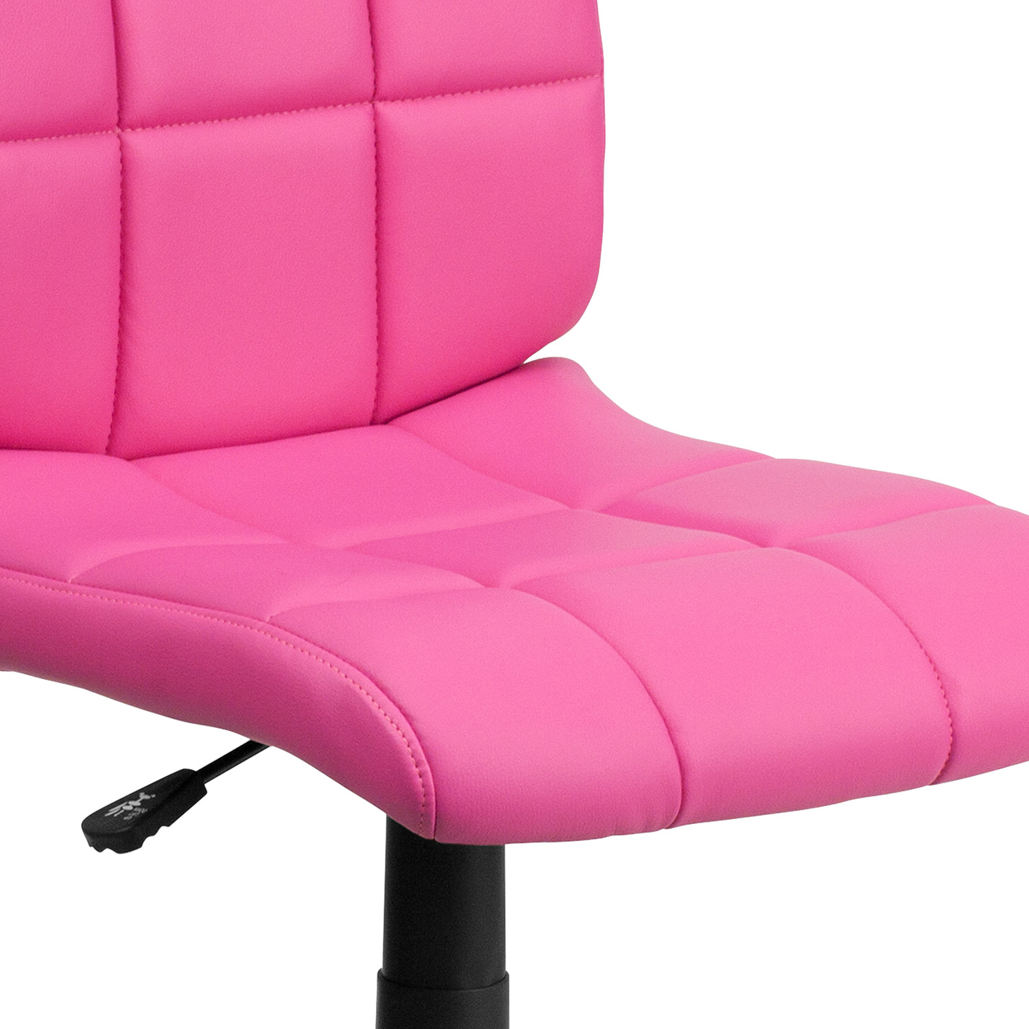 BLNK Clayton Vinyl Mid-Back Quilted Swivel Task Office Chair - Pink