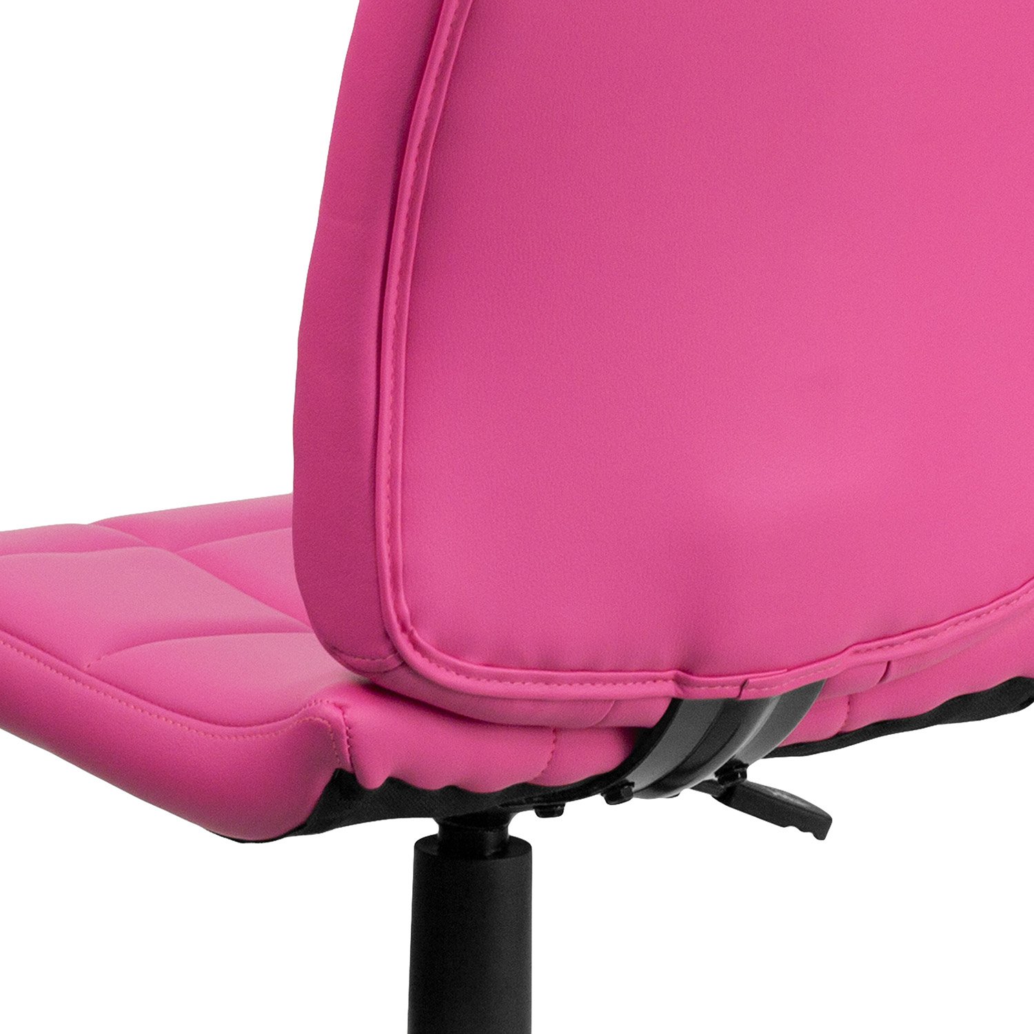 BLNK Clayton Vinyl Mid-Back Quilted Swivel Task Office Chair - Pink