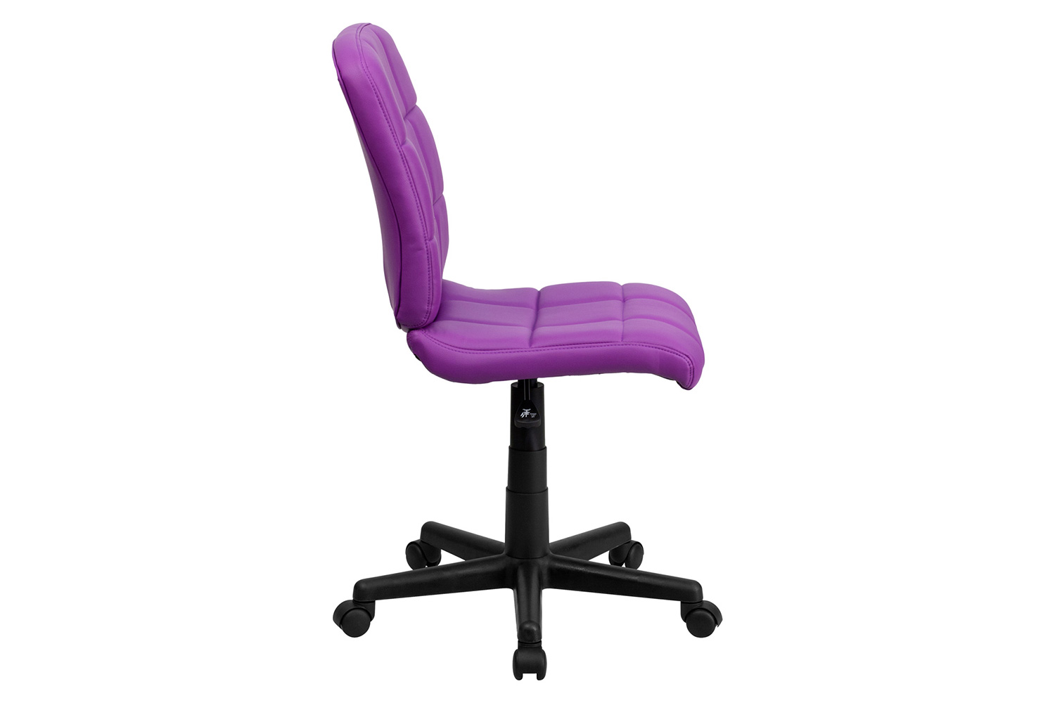 BLNK Clayton Vinyl Mid-Back Quilted Swivel Task Office Chair - Purple