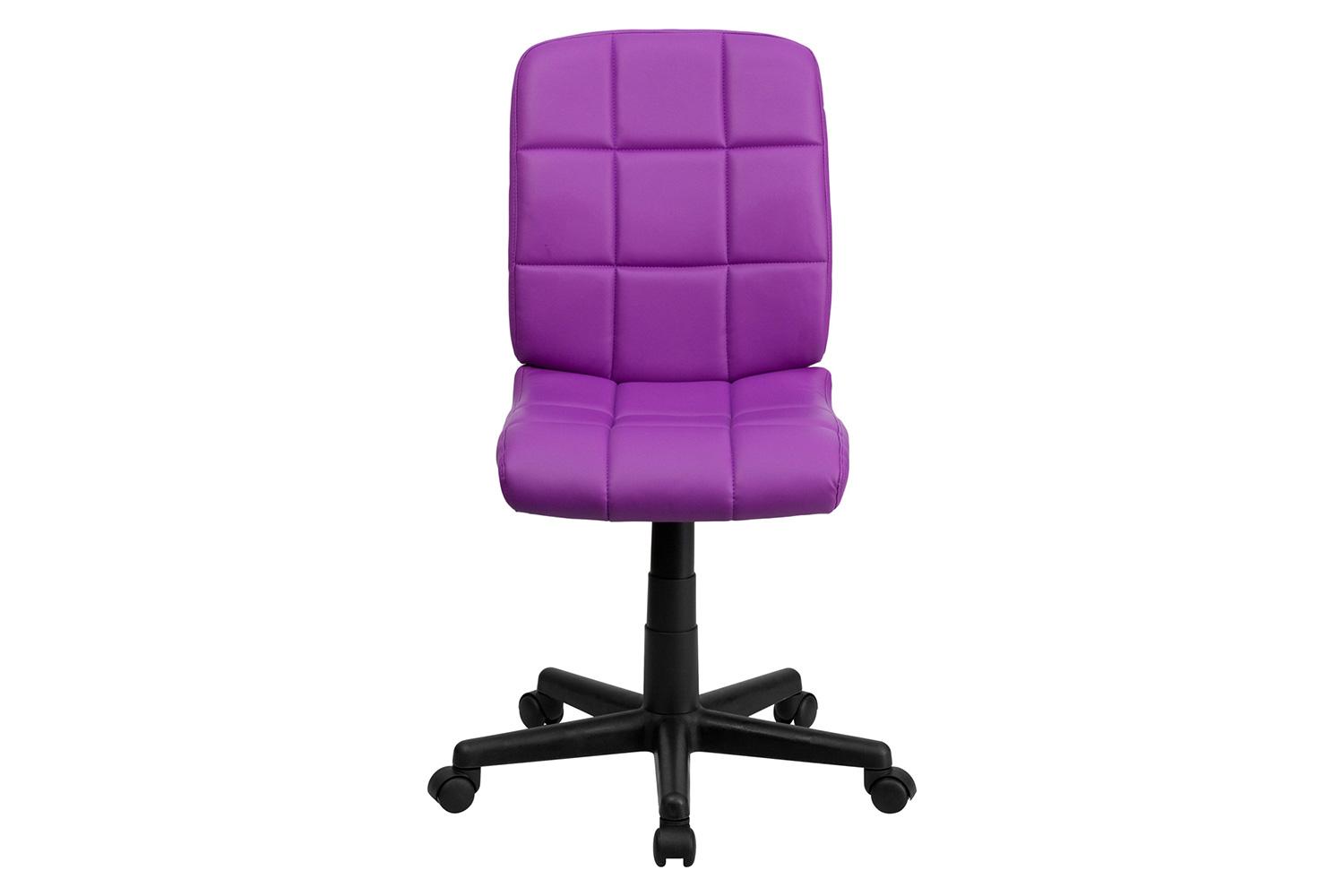 BLNK Clayton Vinyl Mid-Back Quilted Swivel Task Office Chair - Purple