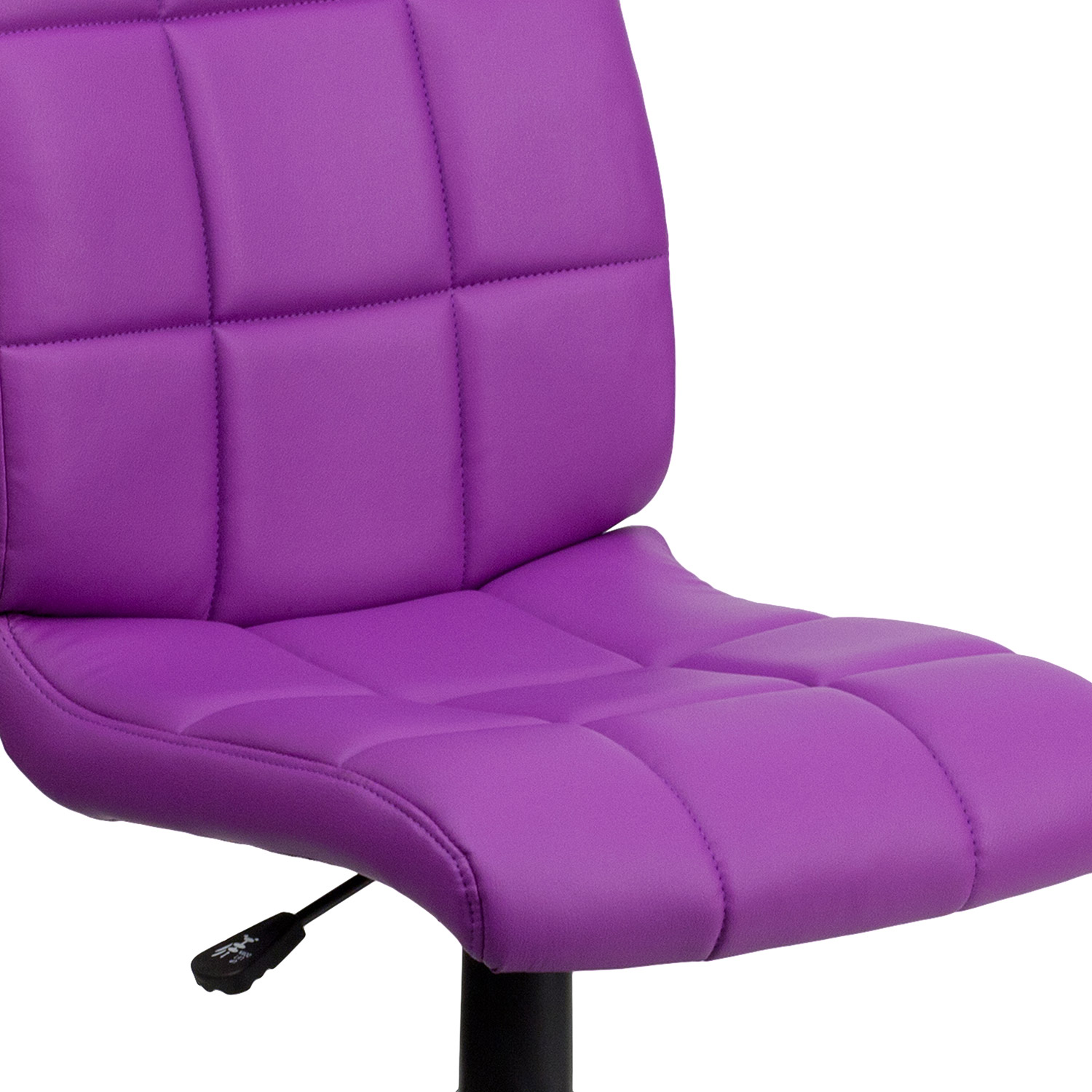 BLNK Clayton Vinyl Mid-Back Quilted Swivel Task Office Chair - Purple