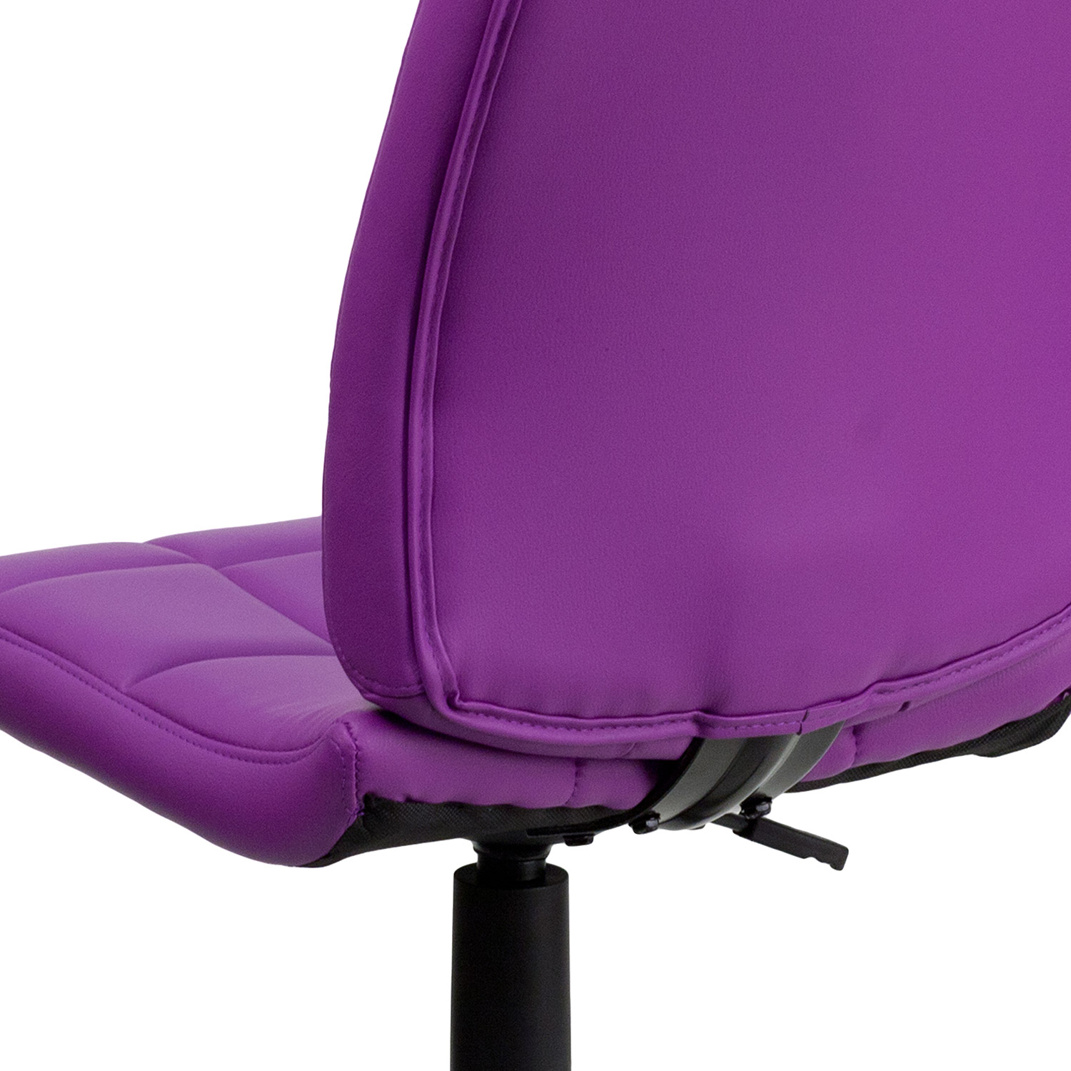 BLNK Clayton Vinyl Mid-Back Quilted Swivel Task Office Chair - Purple