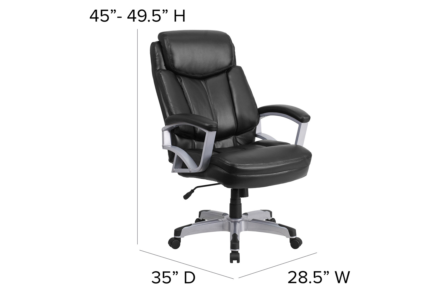 BLNK - HERCULES Series LeatherSoft Executive Swivel Ergonomic Office Chair with Arms