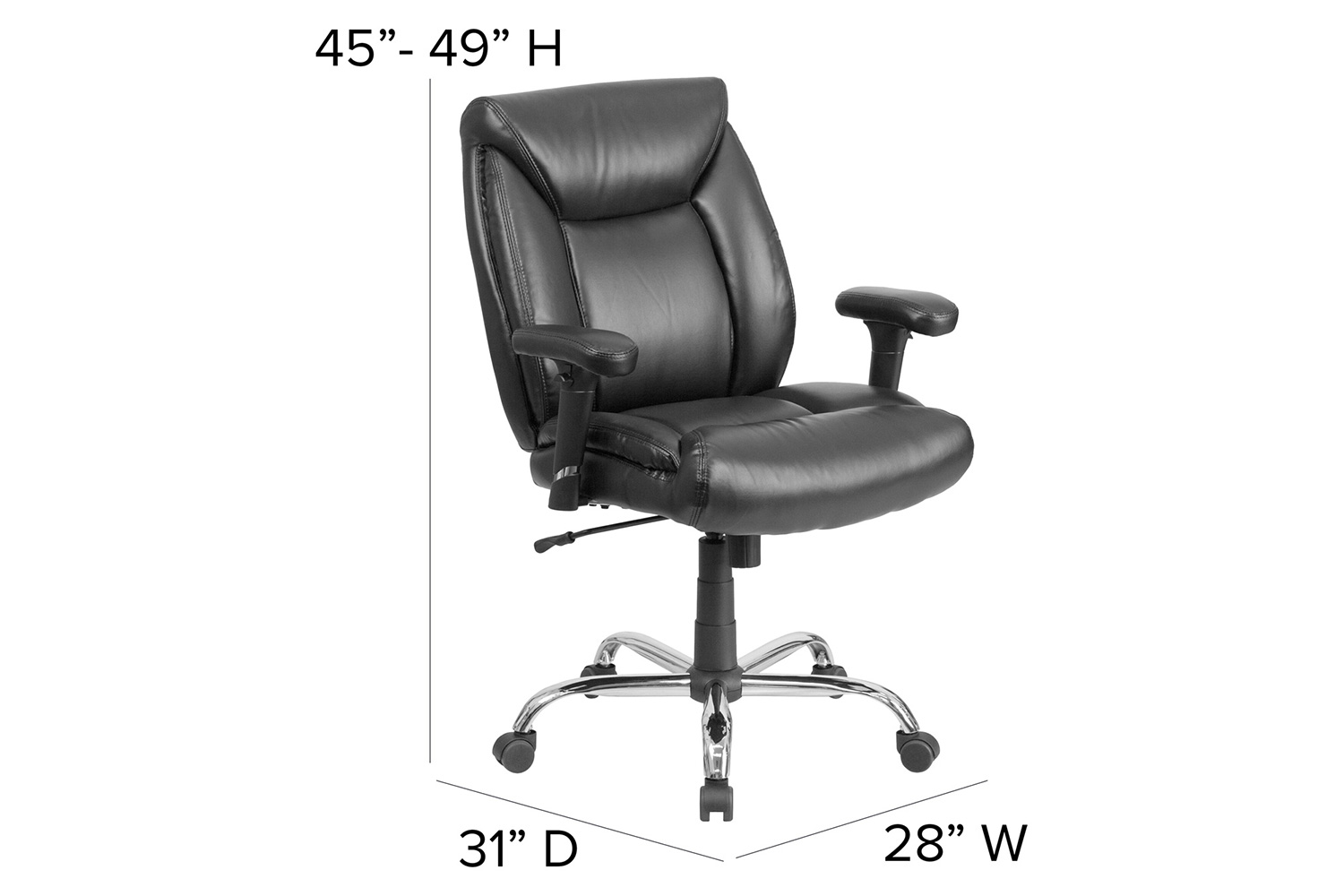 BLNK - LeatherSoft Swivel Executive Desk Chair with Wheels