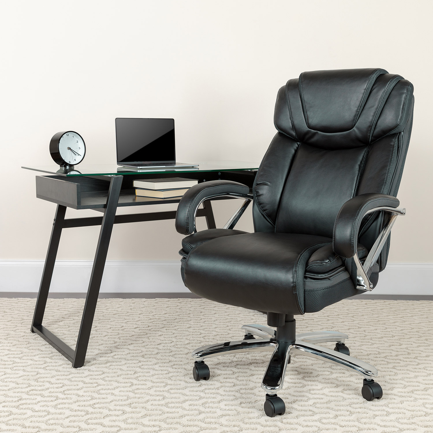 BLNK HERCULES Series LeatherSoft Executive Swivel Ergonomic Office Chair with Extra Wide Seat