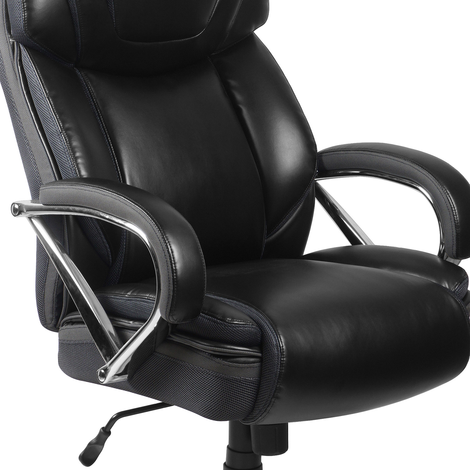 BLNK HERCULES Series LeatherSoft Executive Swivel Ergonomic Office Chair with Extra Wide Seat - Black