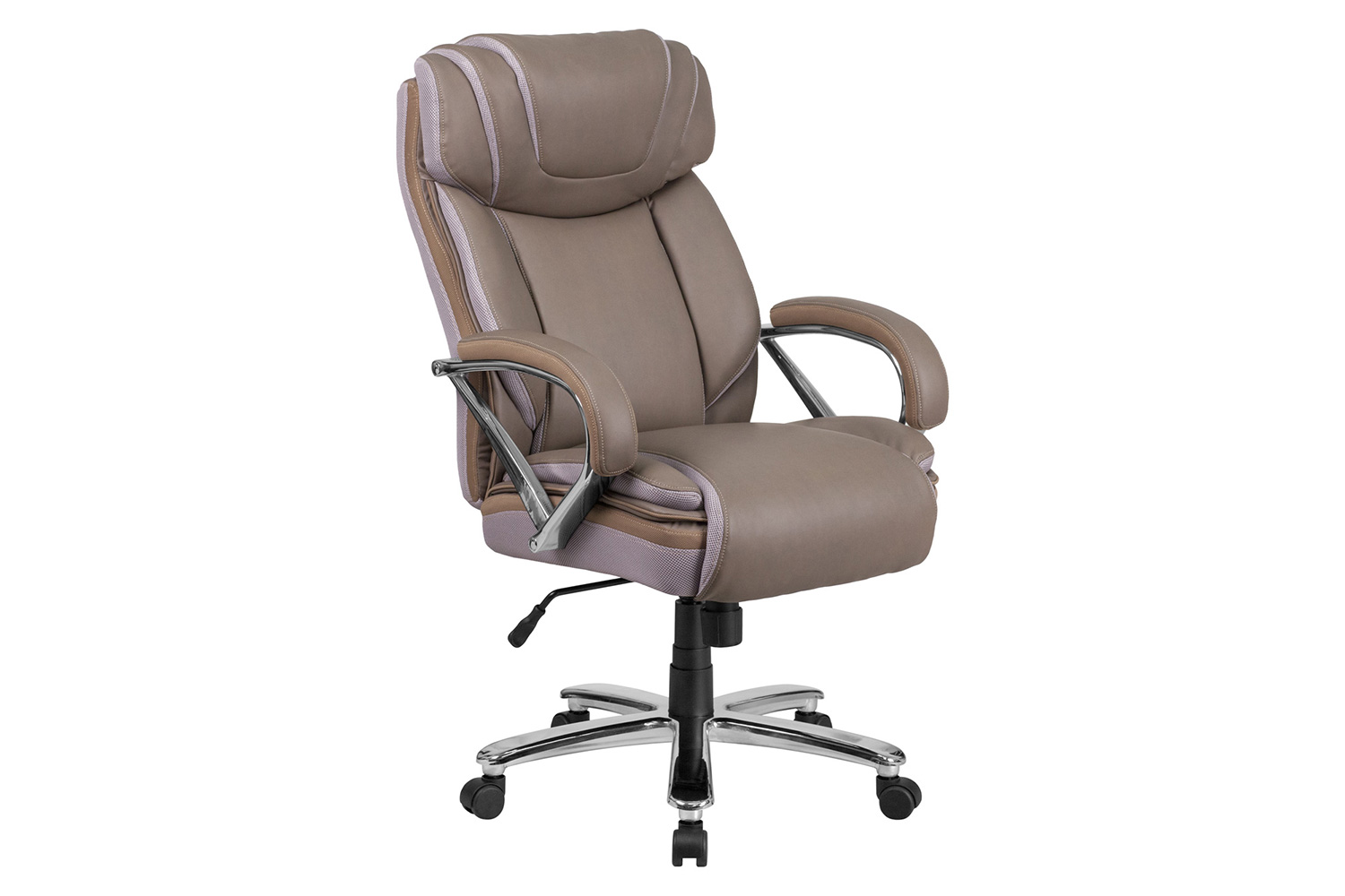 BLNK HERCULES Series LeatherSoft Executive Swivel Ergonomic Office Chair with Extra Wide Seat - Taupe