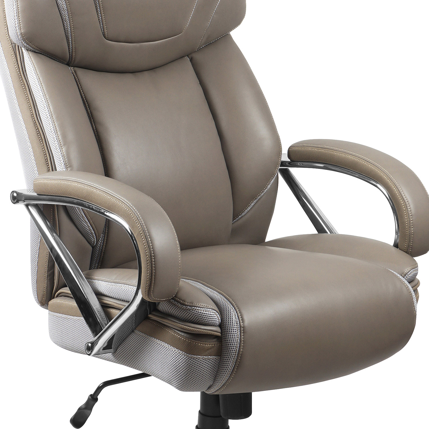 BLNK HERCULES Series LeatherSoft Executive Swivel Ergonomic Office Chair with Extra Wide Seat - Taupe