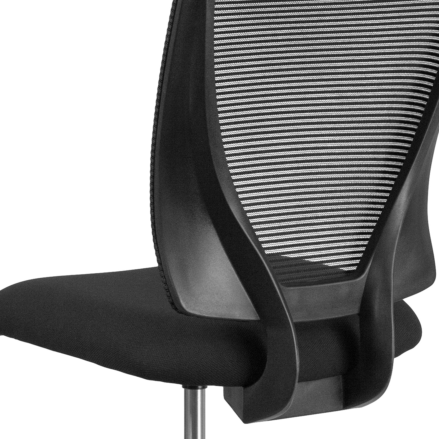 BLNK Harper Ergonomic Fabric Mid-Back Mesh Drafting Chair with Seat and Adjustable Foot Ring