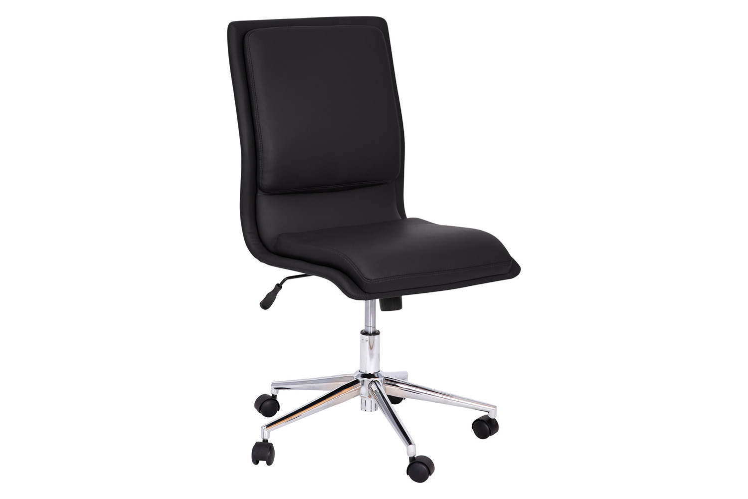 BLNK Madigan Mid-Back Armless Swivel Task Office Chair with and Adjustable Chrome Base - Black