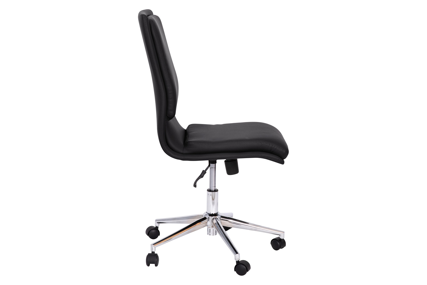 BLNK Madigan Mid-Back Armless Swivel Task Office Chair with and Adjustable Chrome Base - Black