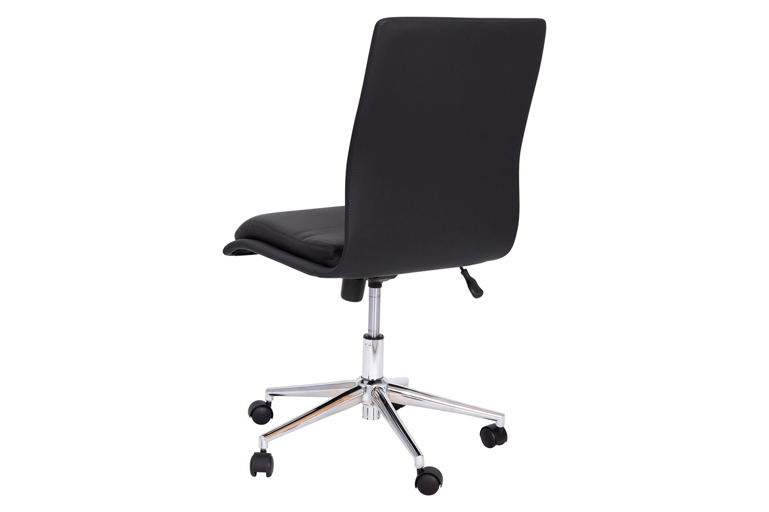 BLNK Madigan Mid-Back Armless Swivel Task Office Chair with and Adjustable Chrome Base - Black