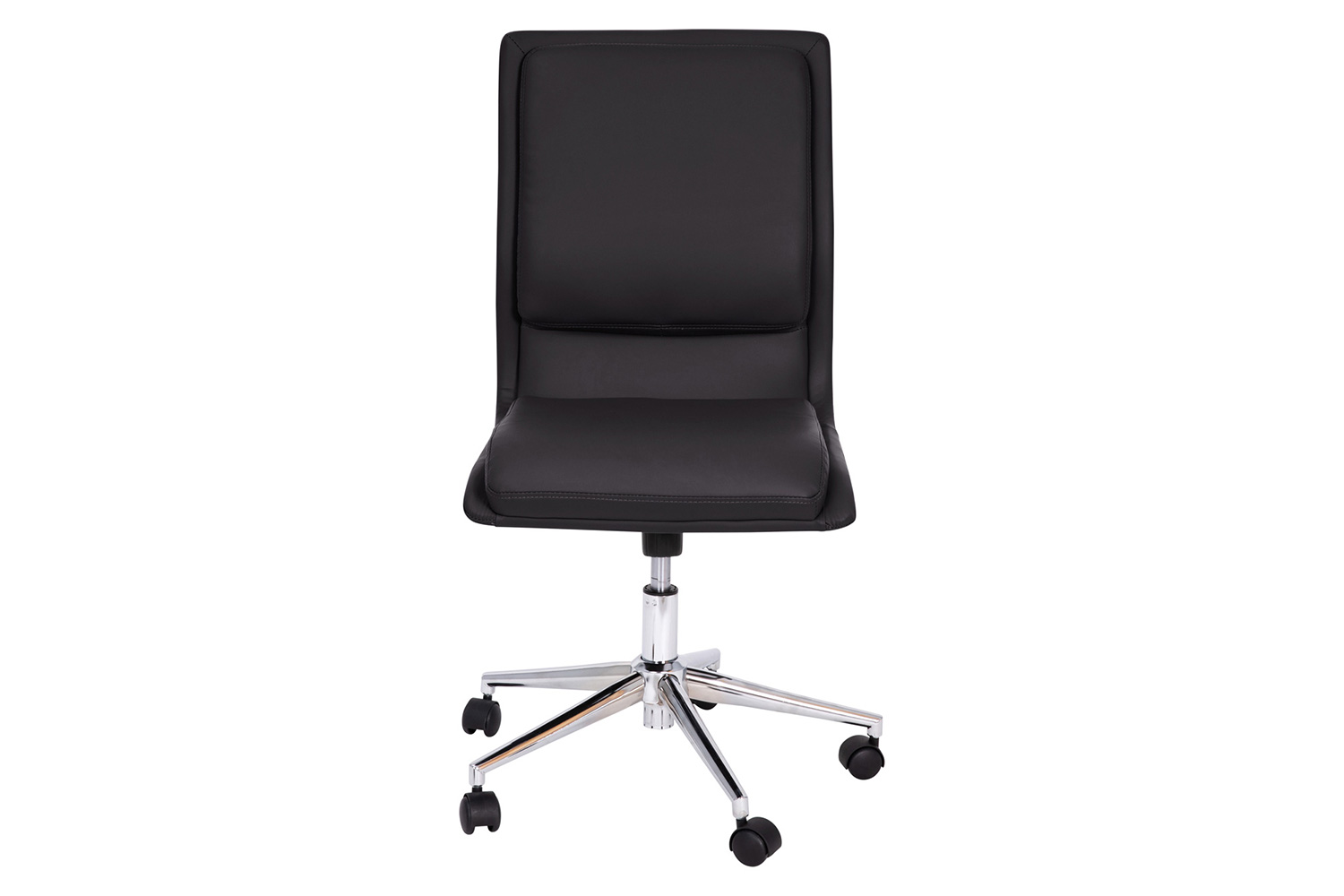 BLNK Madigan Mid-Back Armless Swivel Task Office Chair with and Adjustable Chrome Base - Black