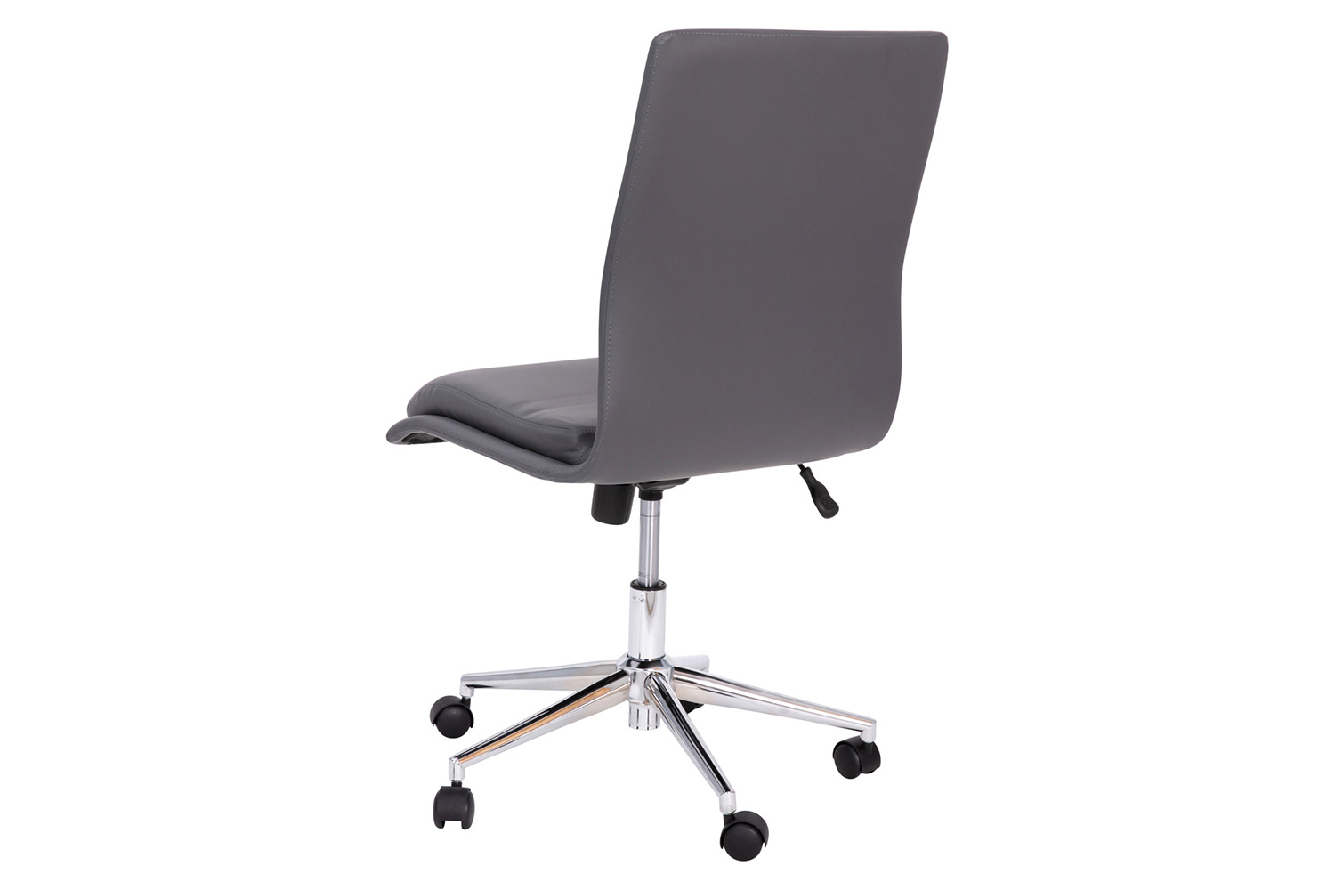 BLNK Madigan Mid-Back Armless Swivel Task Office Chair with and Adjustable Chrome Base - Gray