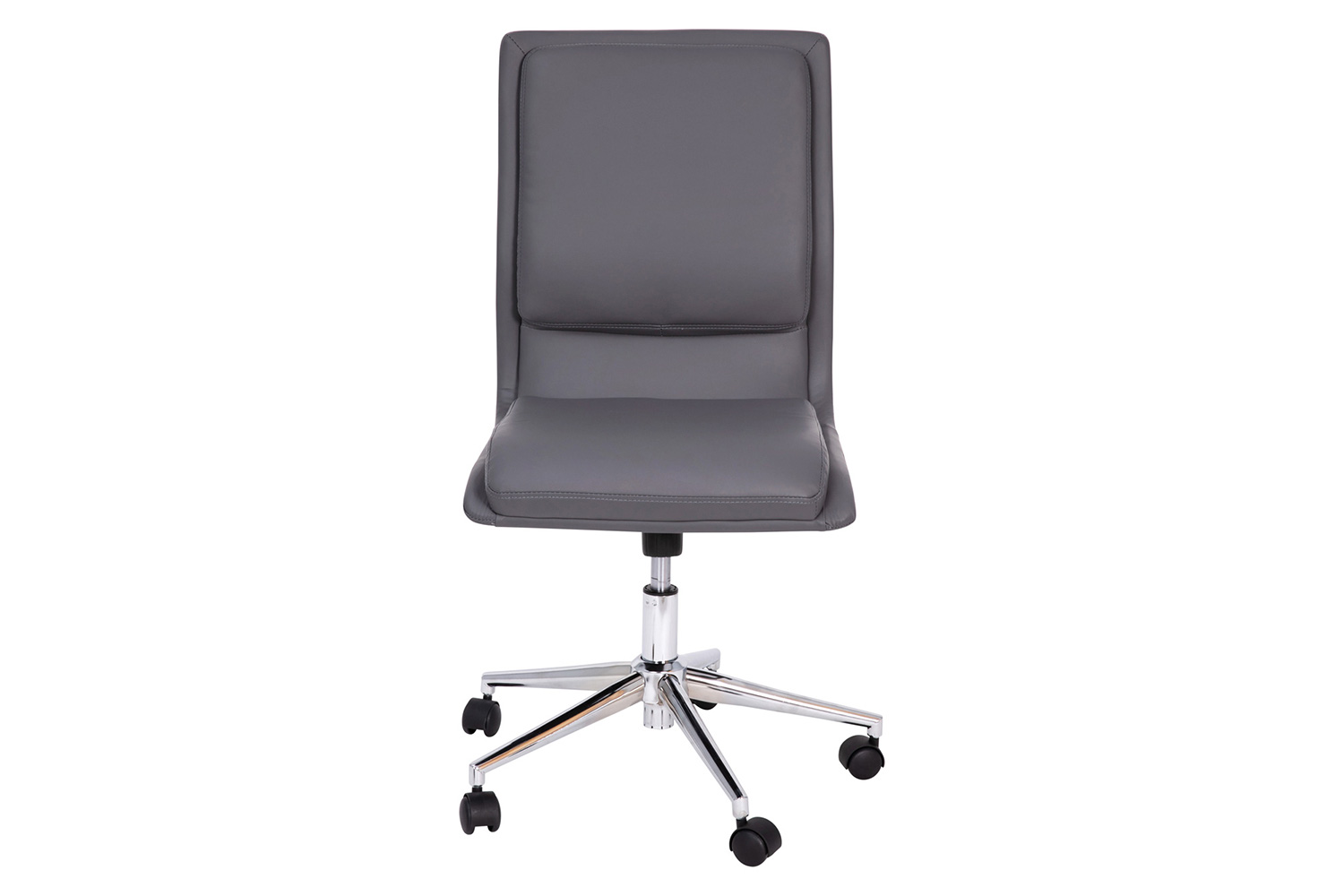 BLNK Madigan Mid-Back Armless Swivel Task Office Chair with and Adjustable Chrome Base - Gray