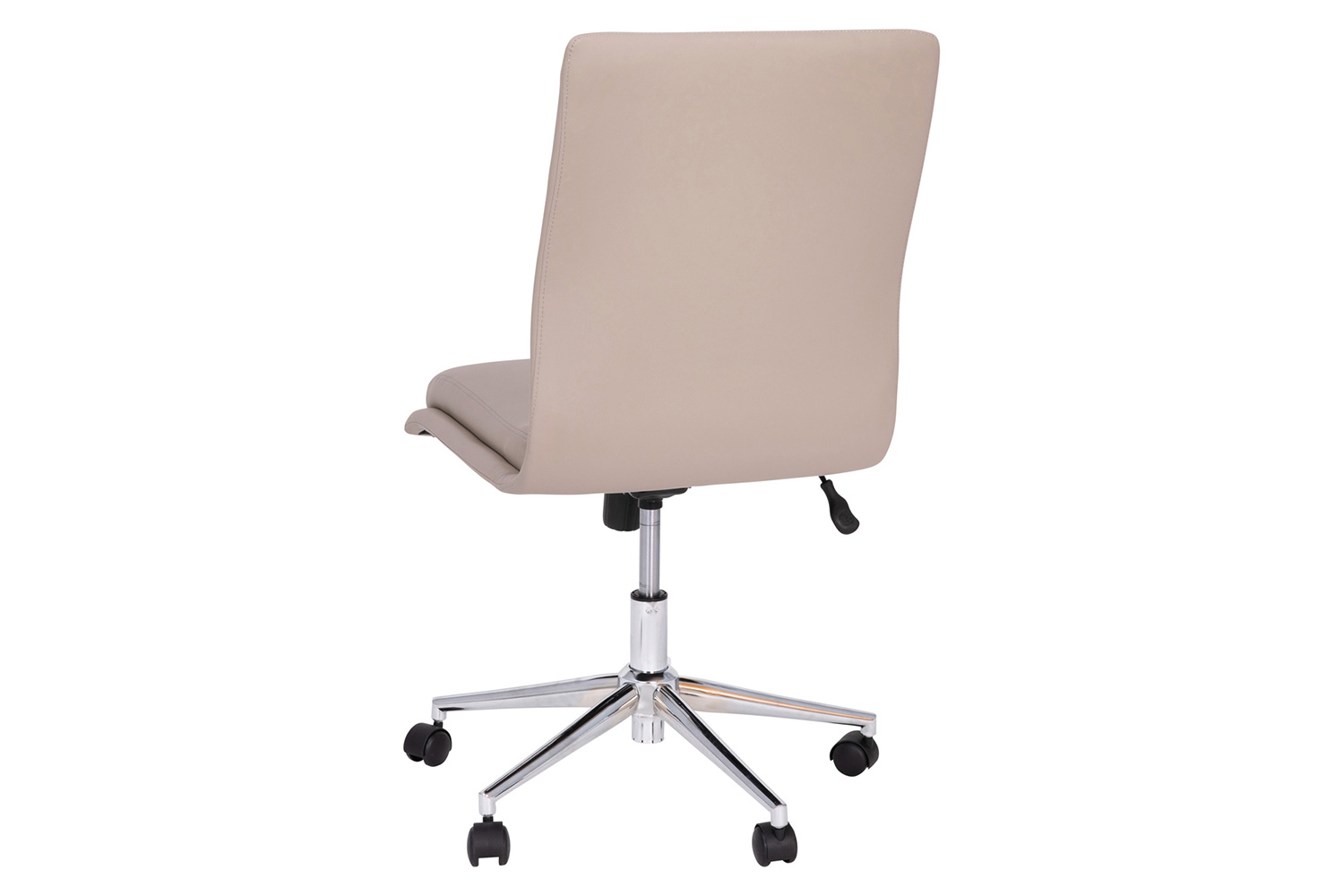 BLNK Madigan Mid-Back Armless Swivel Task Office Chair with and Adjustable Chrome Base - Taupe