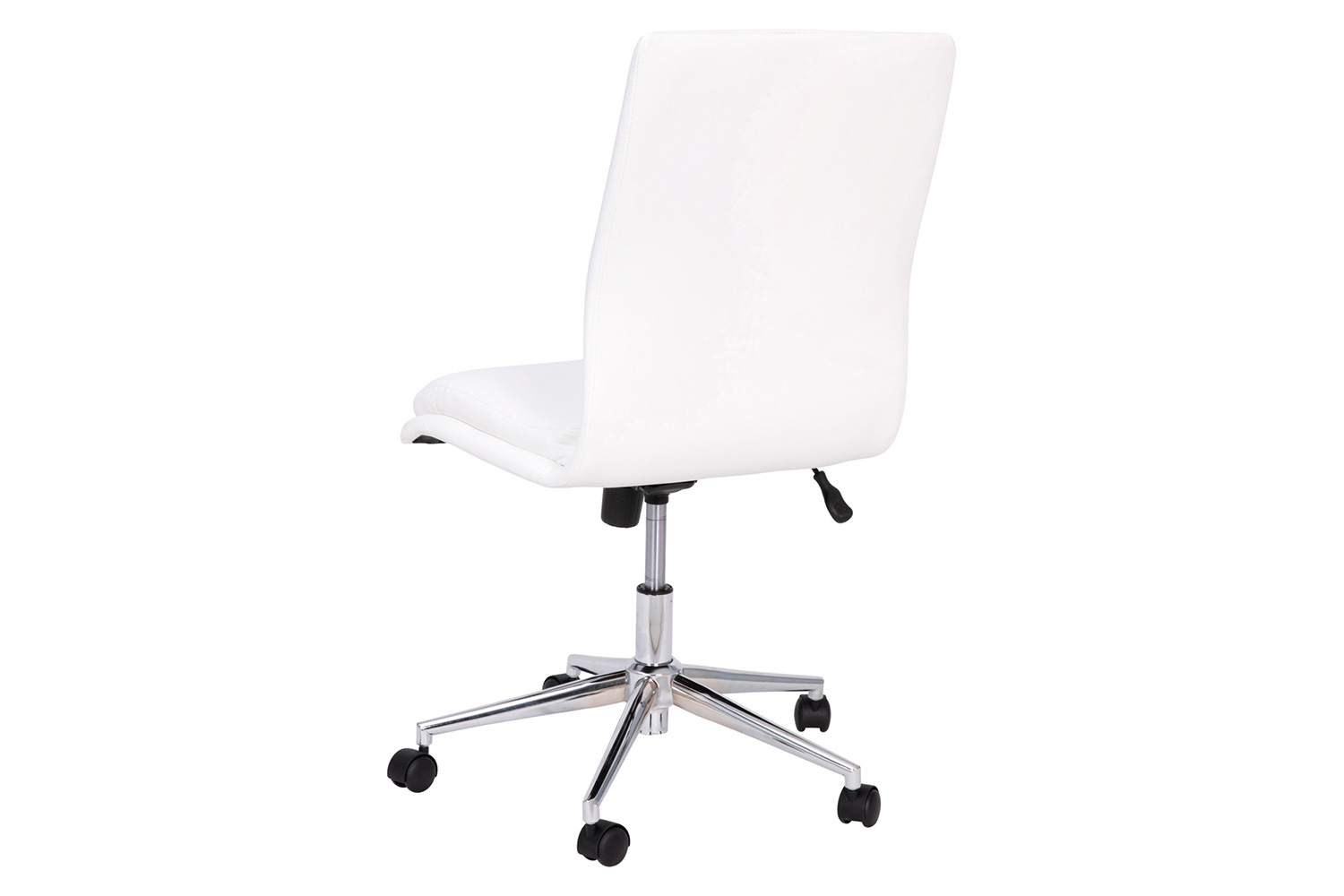 BLNK Madigan Mid-Back Armless Swivel Task Office Chair with and Adjustable Chrome Base - White