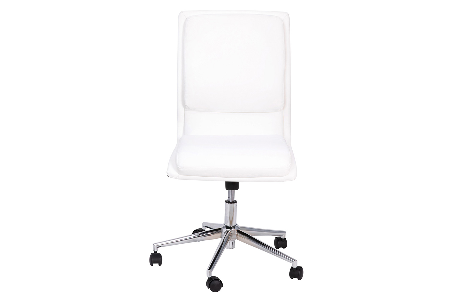 BLNK Madigan Mid-Back Armless Swivel Task Office Chair with and Adjustable Chrome Base - White