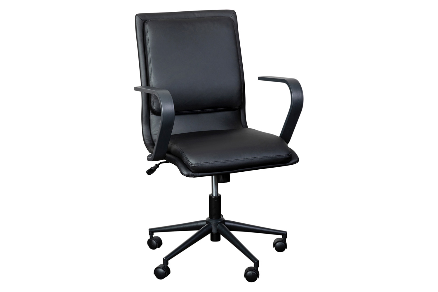 BLNK James Mid-Back Designer Executive Office Chair with Arms - Black Frame