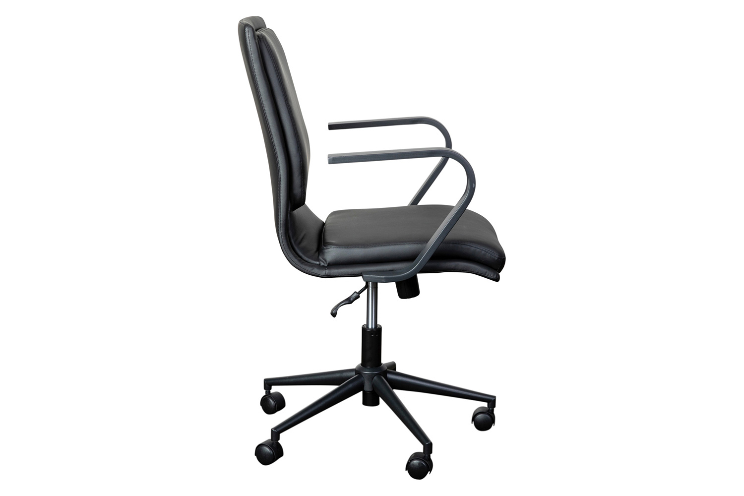 BLNK James Mid-Back Designer Executive Office Chair with Arms - Black Frame