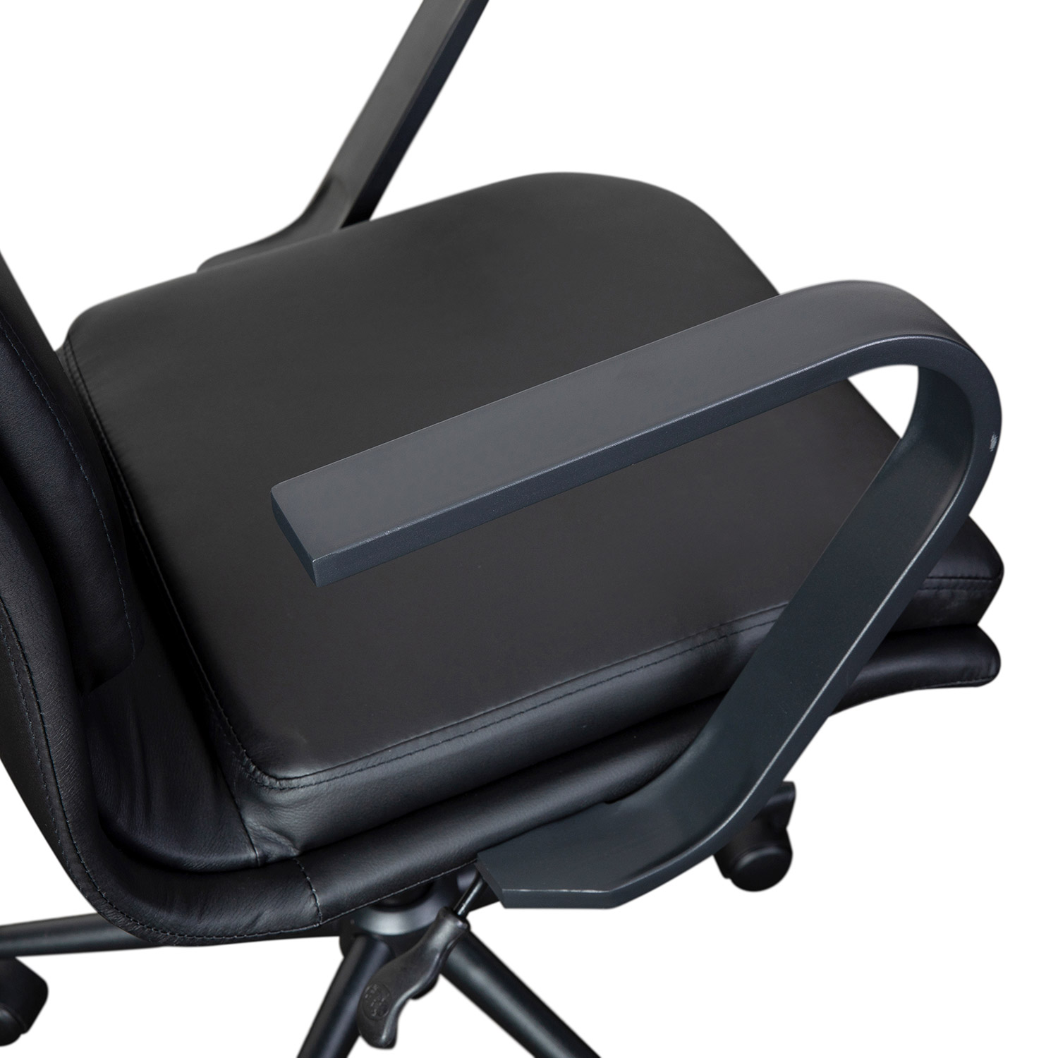 BLNK James Mid-Back Designer Executive Office Chair with Arms - Black Frame