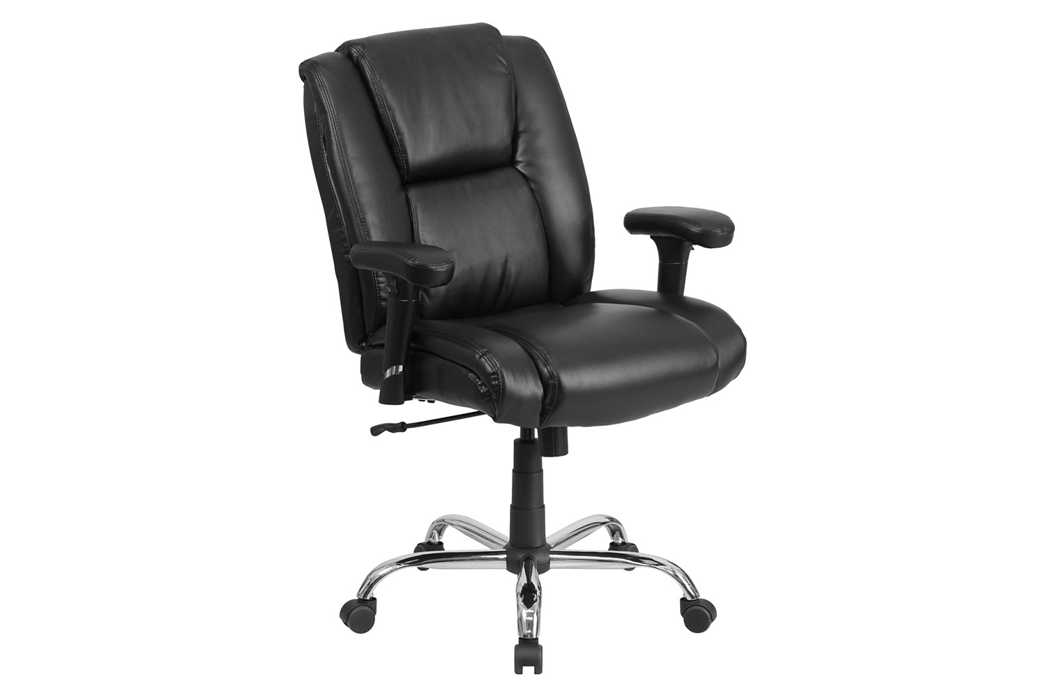 BLNK - HERCULES Series LeatherSoft Ergonomic Task Office Chair with Chrome Base and Adjustable Arms