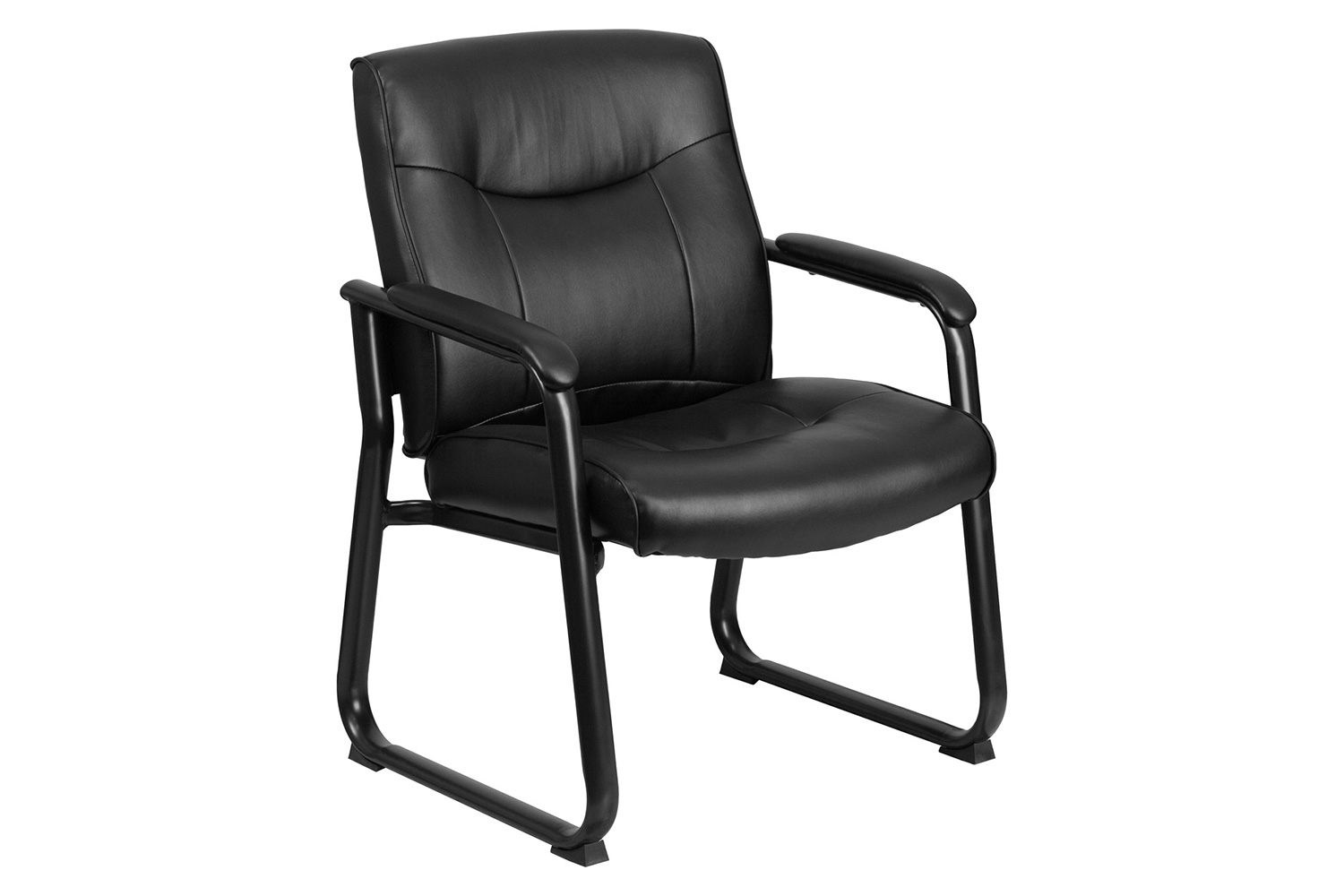 BLNK - HERCULES Series LeatherSoft Executive Side Reception Chair with Sled Base