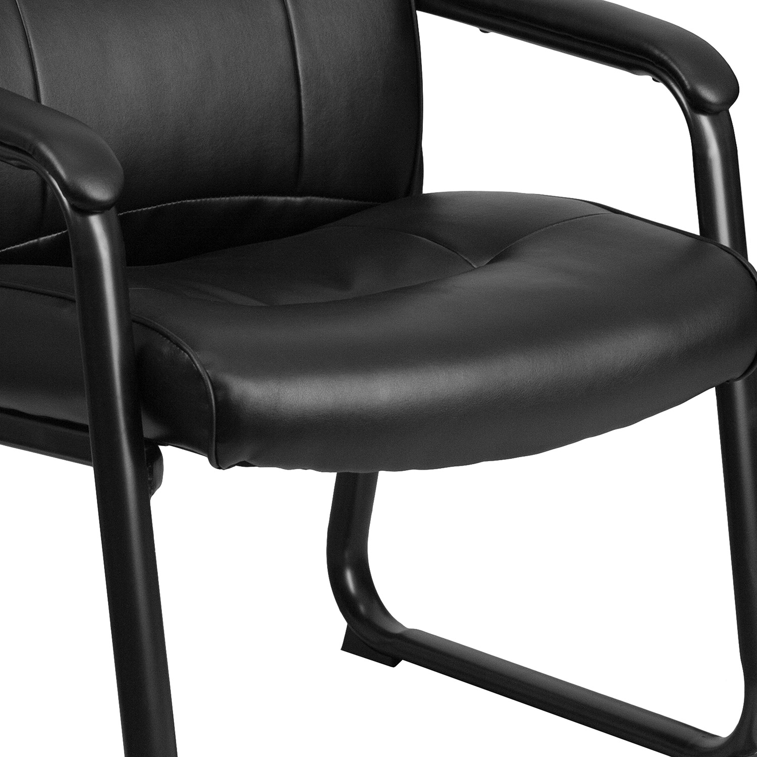 BLNK - HERCULES Series LeatherSoft Executive Side Reception Chair with Sled Base