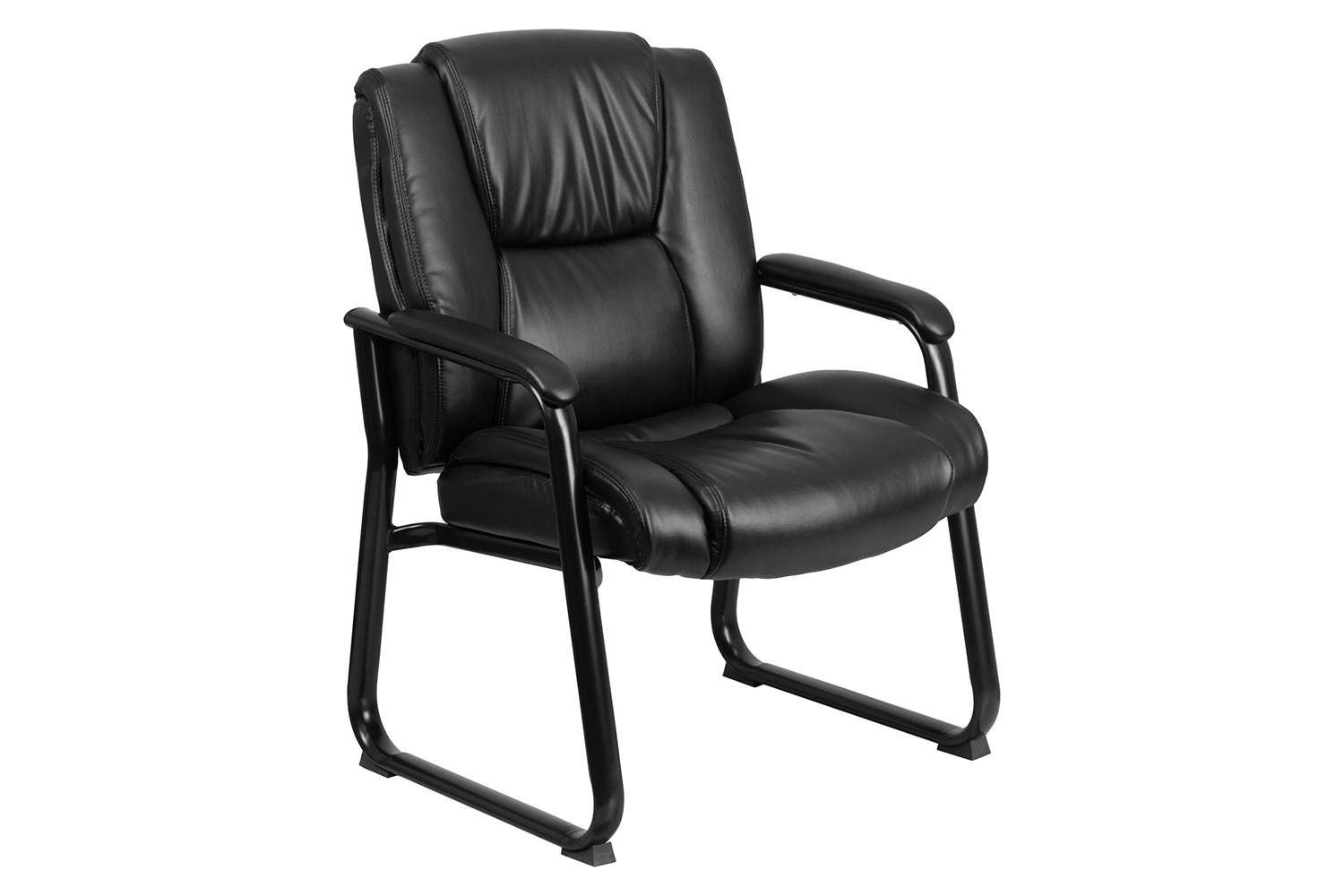 BLNK - Black LeatherSoft Side Reception Chairs