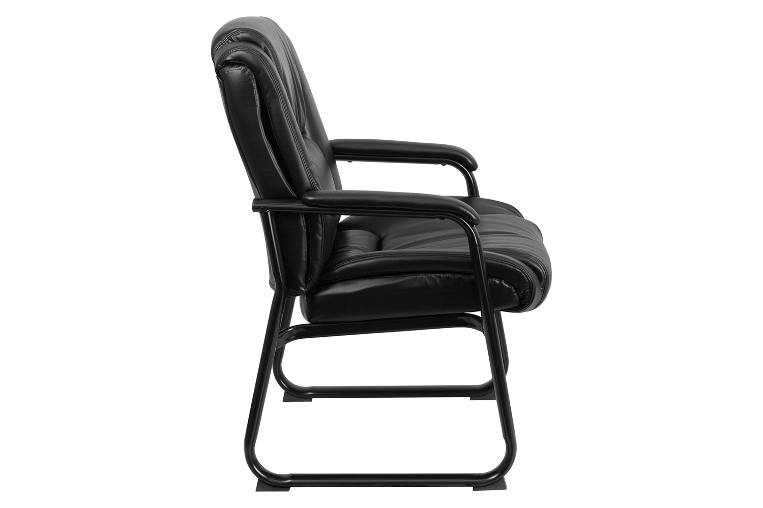 BLNK - Black LeatherSoft Side Reception Chairs