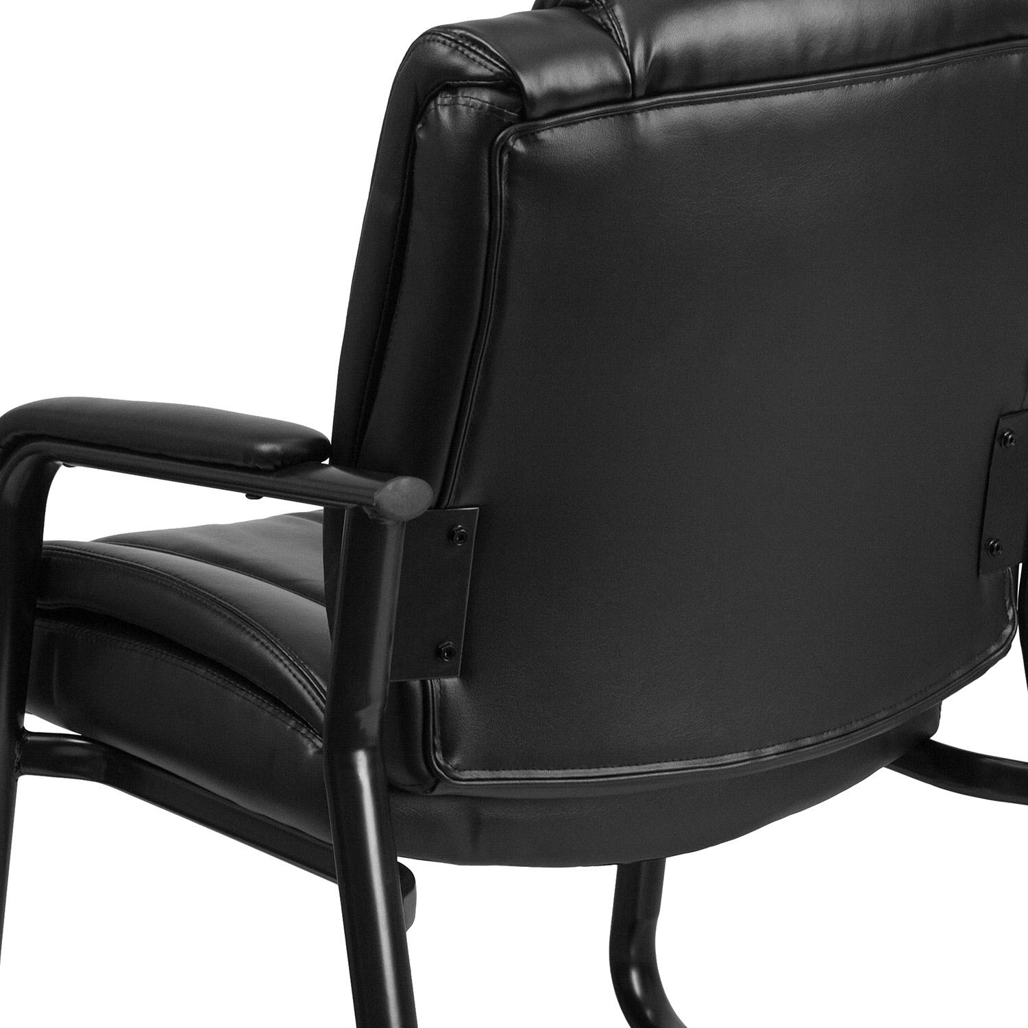 BLNK - Black LeatherSoft Side Reception Chairs