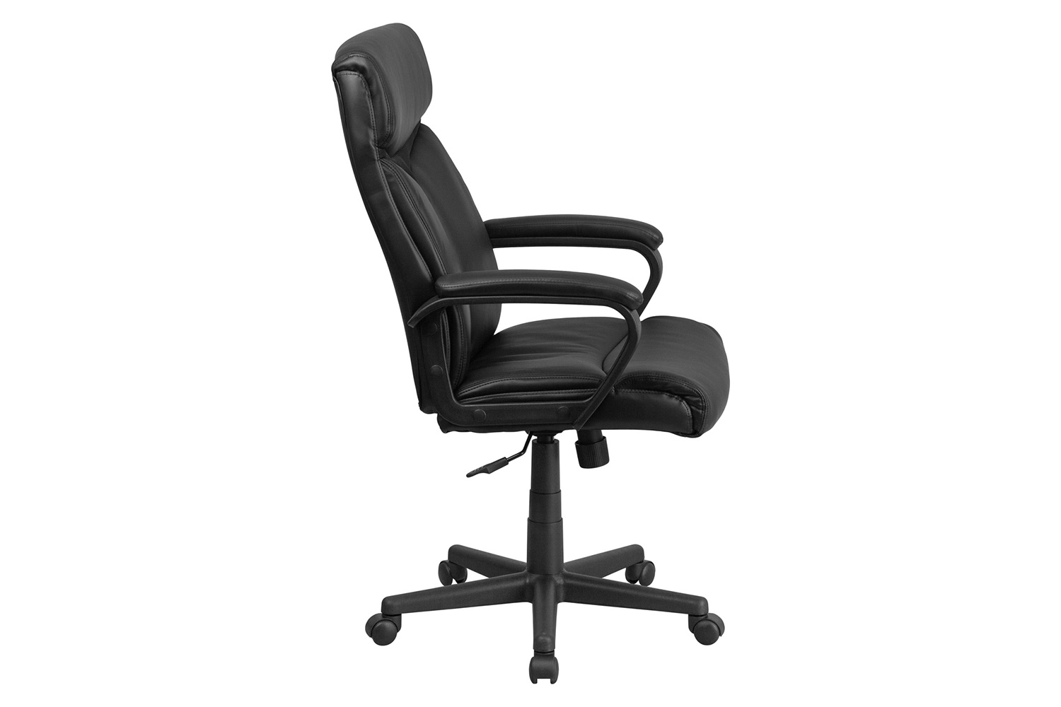 BLNK - Raya LeatherSoft High-Back Executive Swivel Office Chair with Slight Mesh Accent and Arms