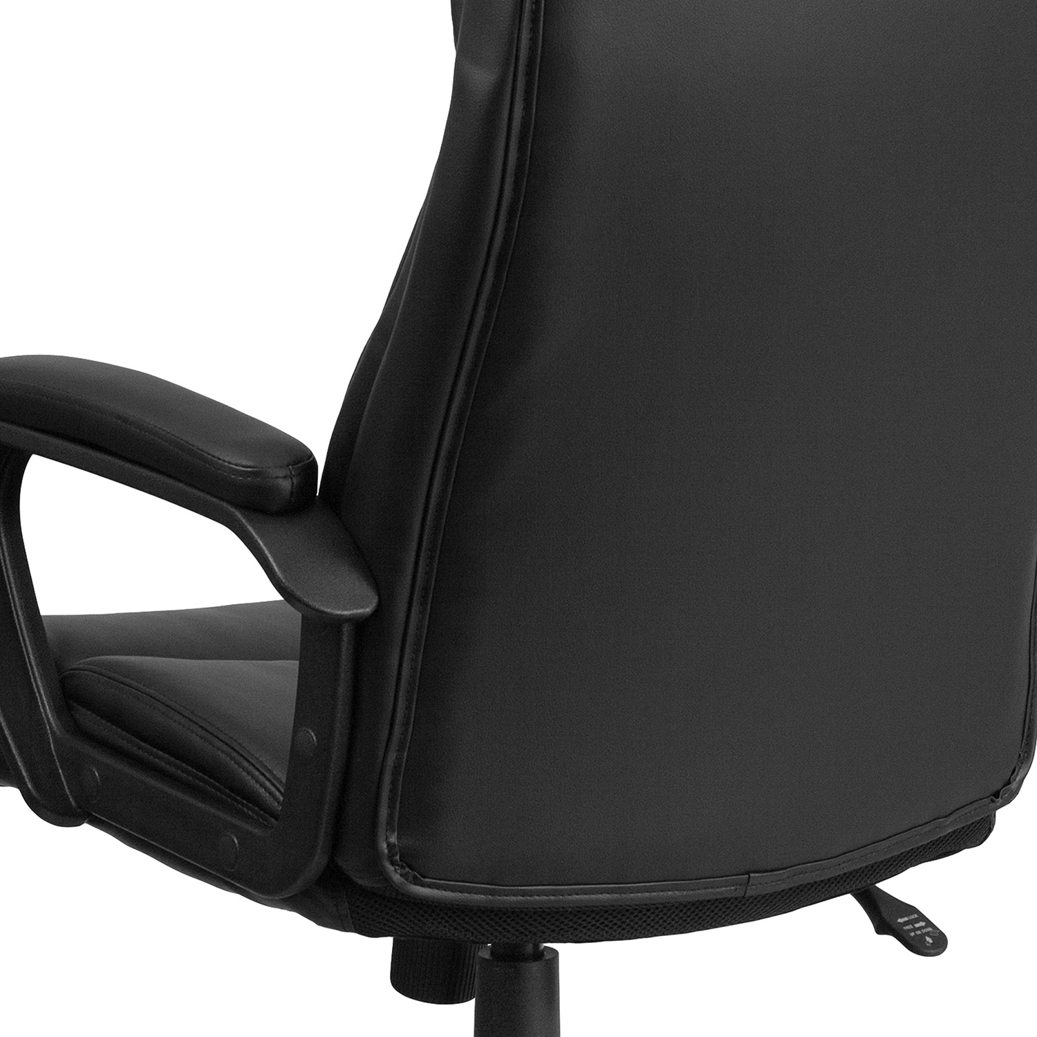 BLNK - Raya LeatherSoft High-Back Executive Swivel Office Chair with Slight Mesh Accent and Arms