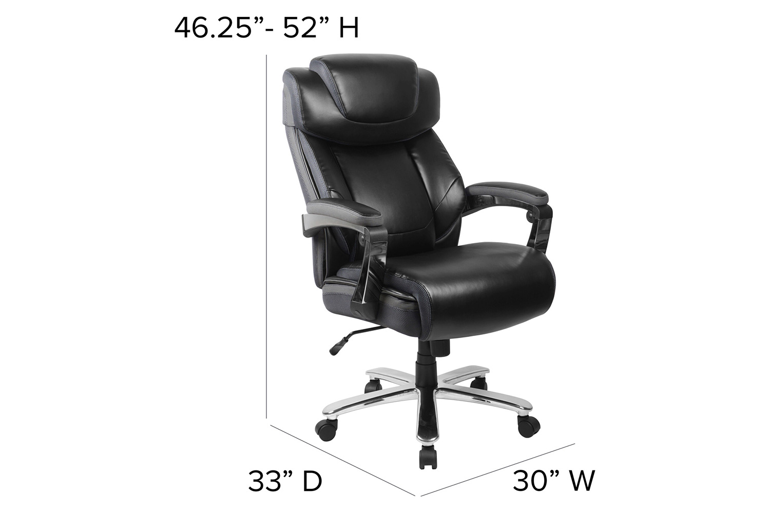 BLNK - HERCULES Series LeatherSoft Executive Swivel Ergonomic Office Chair with Adjustable Headrest