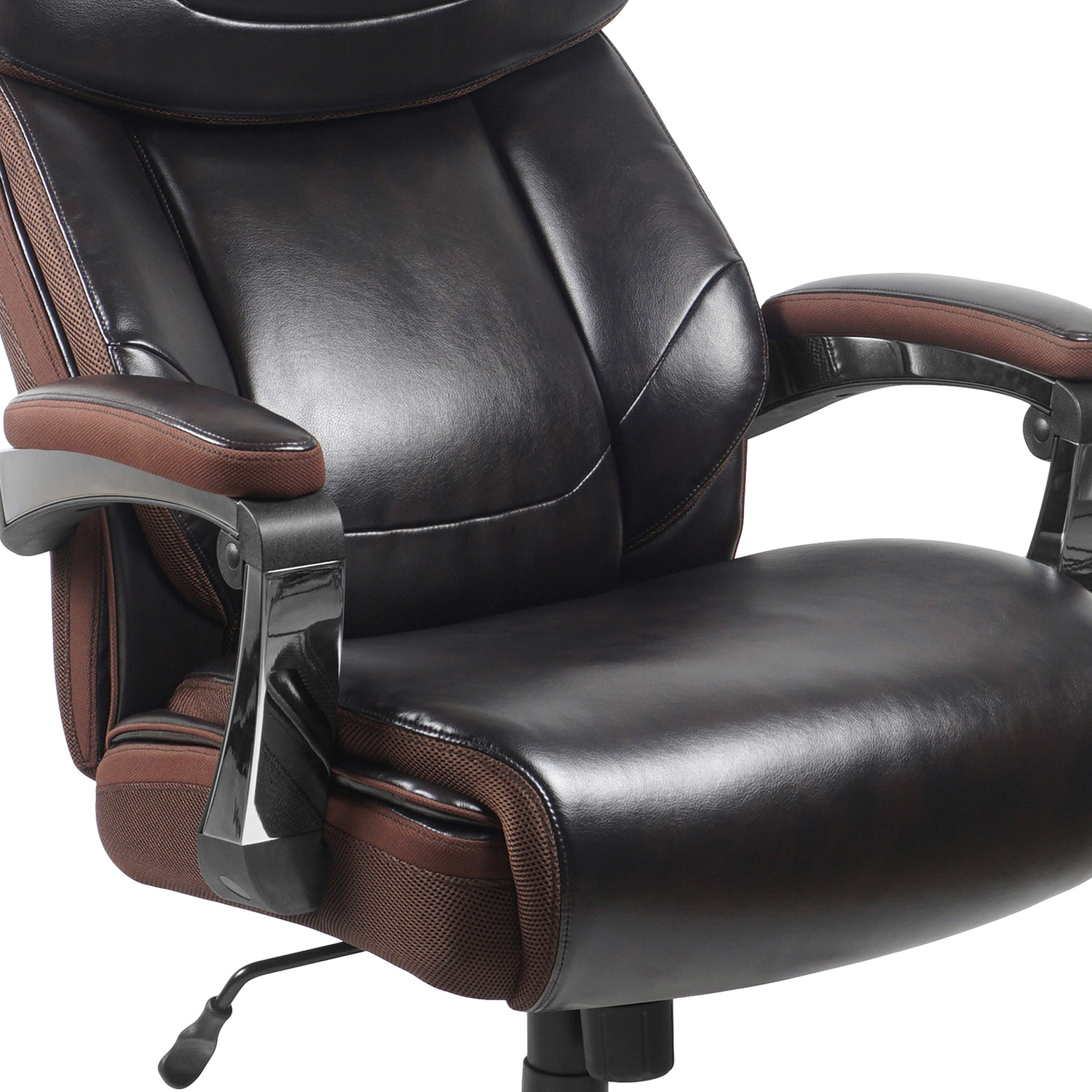 BLNK - LeatherSoft Executive Swivel Office Chair with Headrest and Wheels