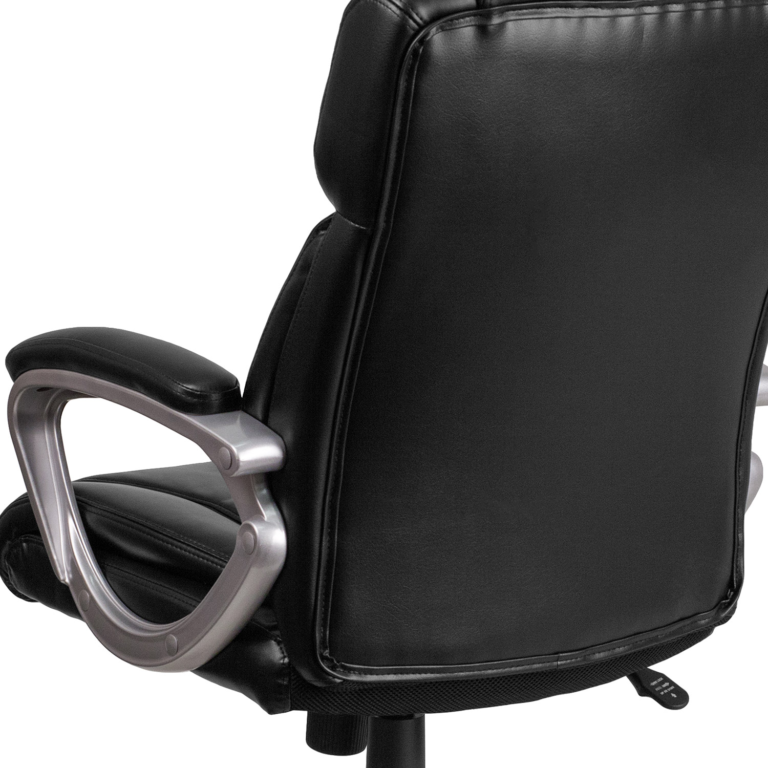 BLNK Carolyn LeatherSoft Mid-Back Executive Swivel Office Chair with Padded Arms - Black