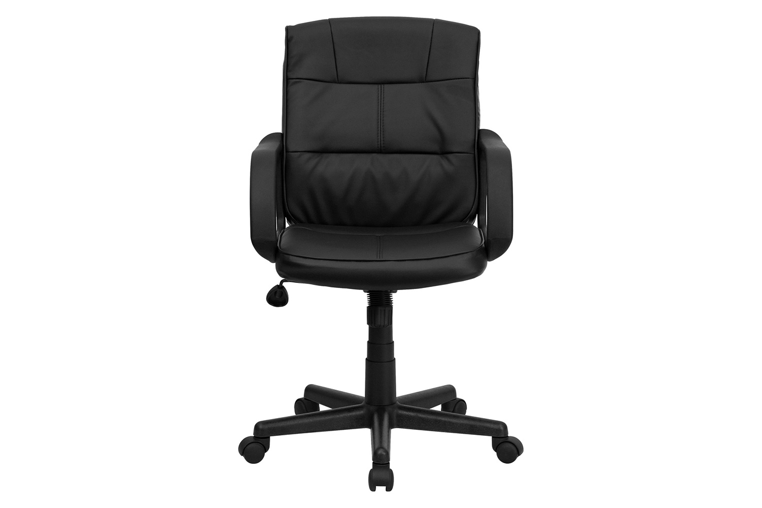 BLNK - Rider LeatherSoft Mid-Back Swivel Task Office Chair with Arms