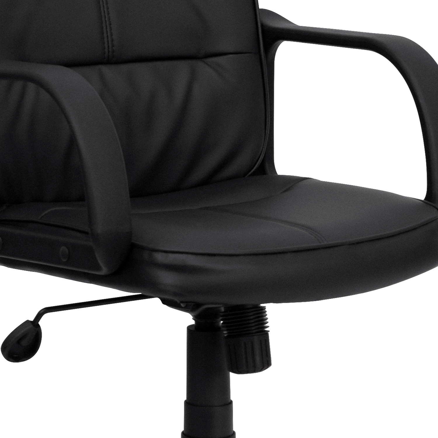 BLNK - Rider LeatherSoft Mid-Back Swivel Task Office Chair with Arms