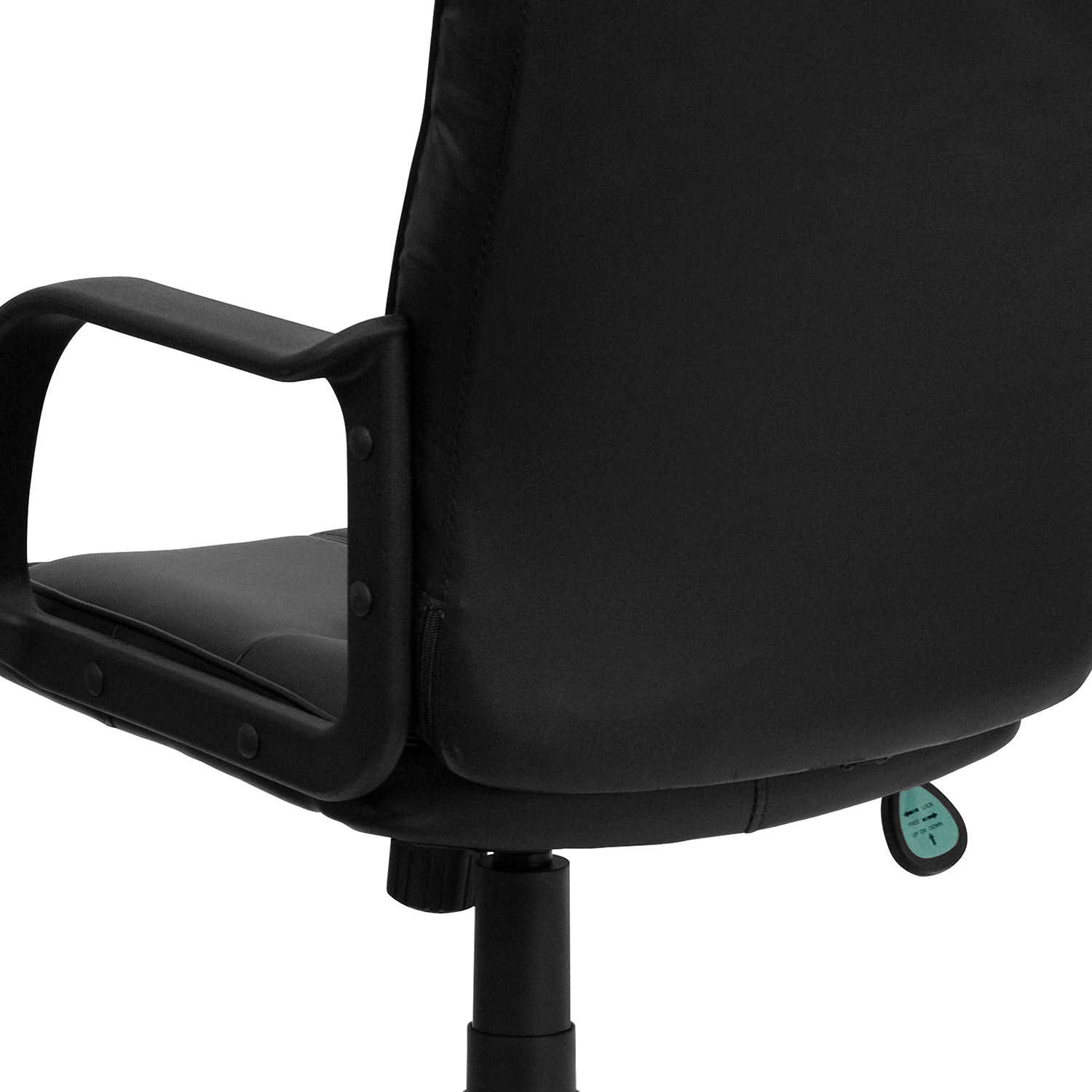 BLNK - Rider LeatherSoft Mid-Back Swivel Task Office Chair with Arms