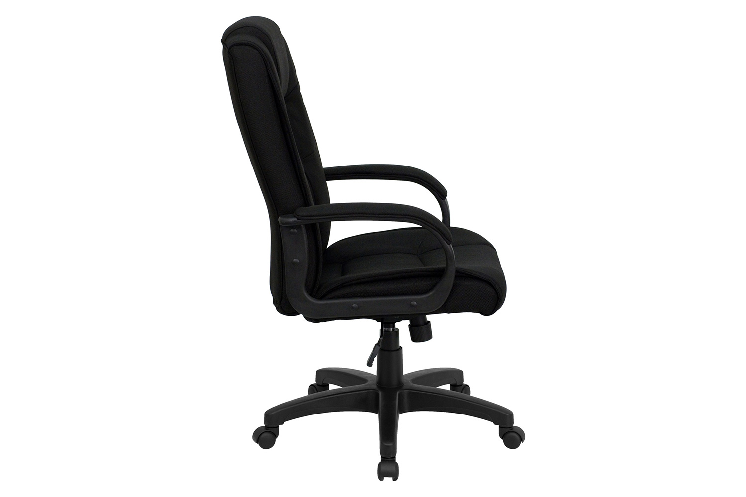 BLNK Jessica Fabric High Back Executive Swivel Office Chair with Arms - Black