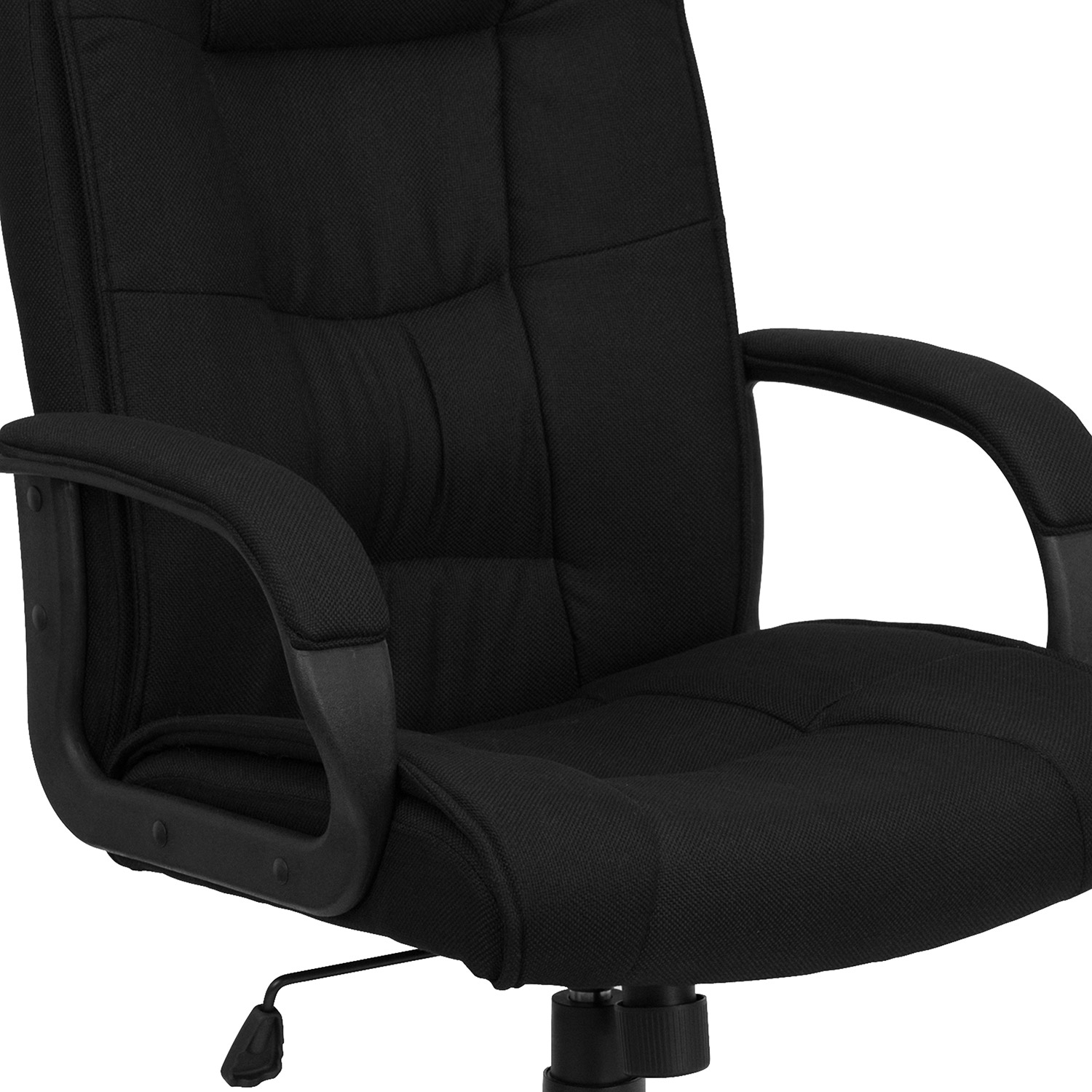 BLNK Jessica Fabric High Back Executive Swivel Office Chair with Arms - Black