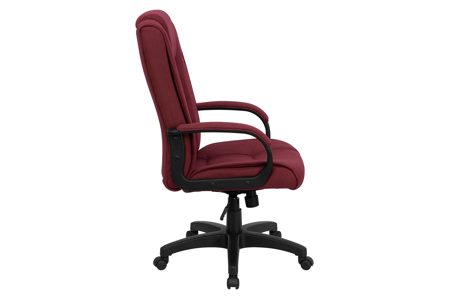 BLNK Jessica Fabric High Back Executive Swivel Office Chair with Arms - Burgundy