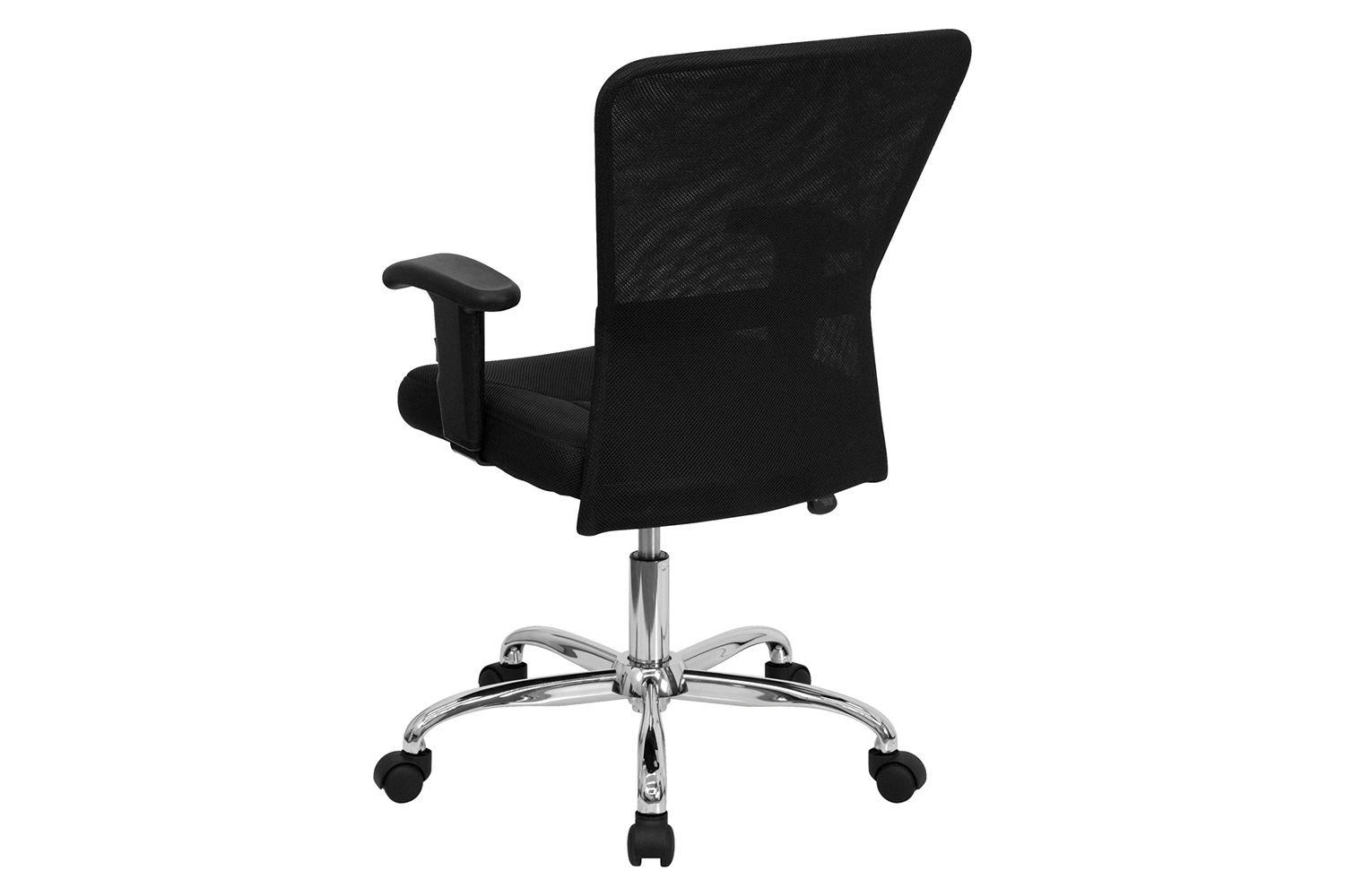 BLNK - Jasmine Mid-Back Mesh Contemporary Swivel Task Office Chair with Chrome Base and Adjustable Arms