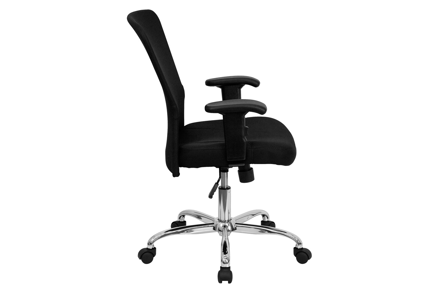 BLNK - Jasmine Mid-Back Mesh Contemporary Swivel Task Office Chair with Chrome Base and Adjustable Arms